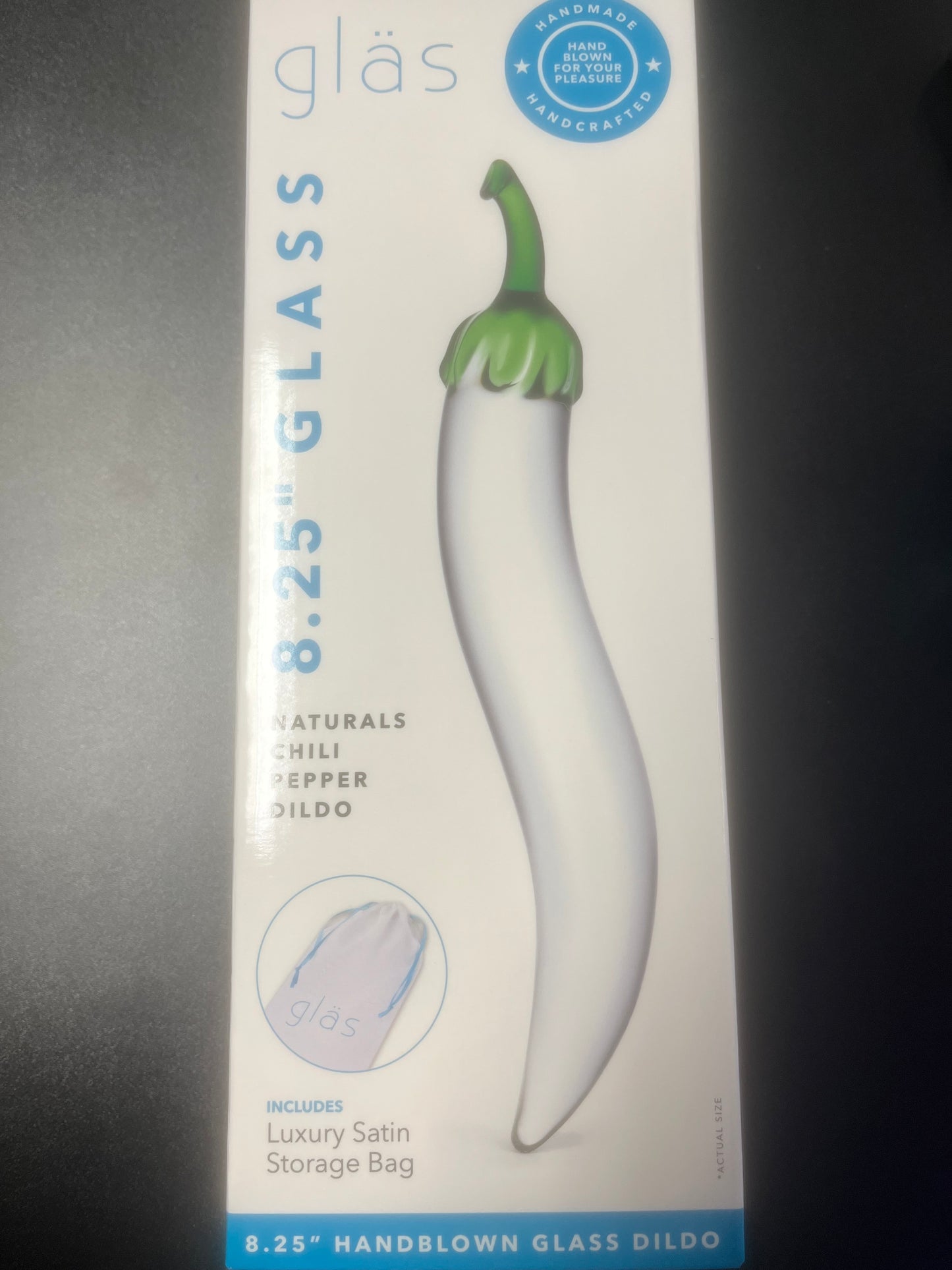 Glass Naturals Chili Pepper Glass Dildo