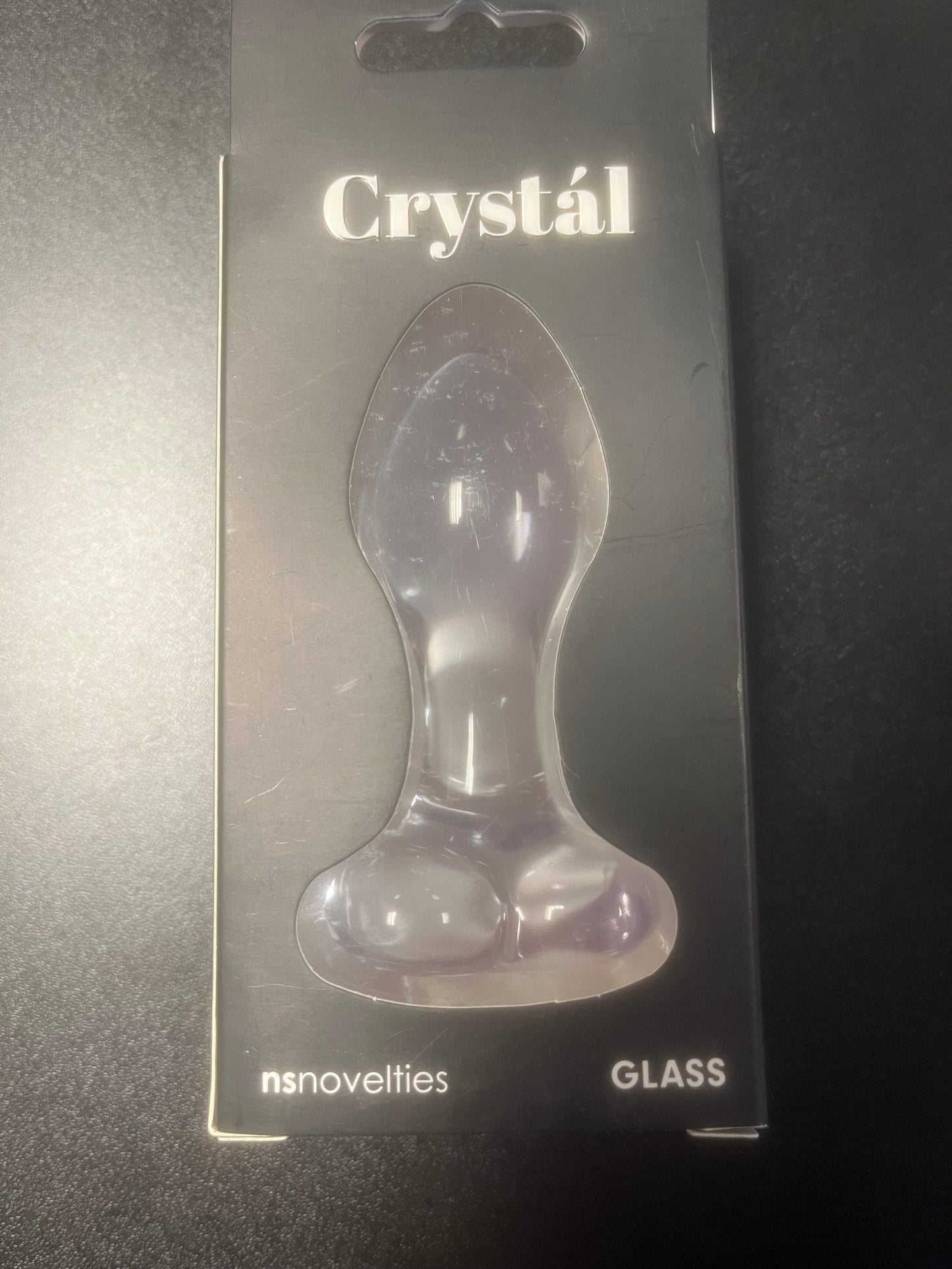 NS Novelties Crystal Glass Heart Plug in Purple