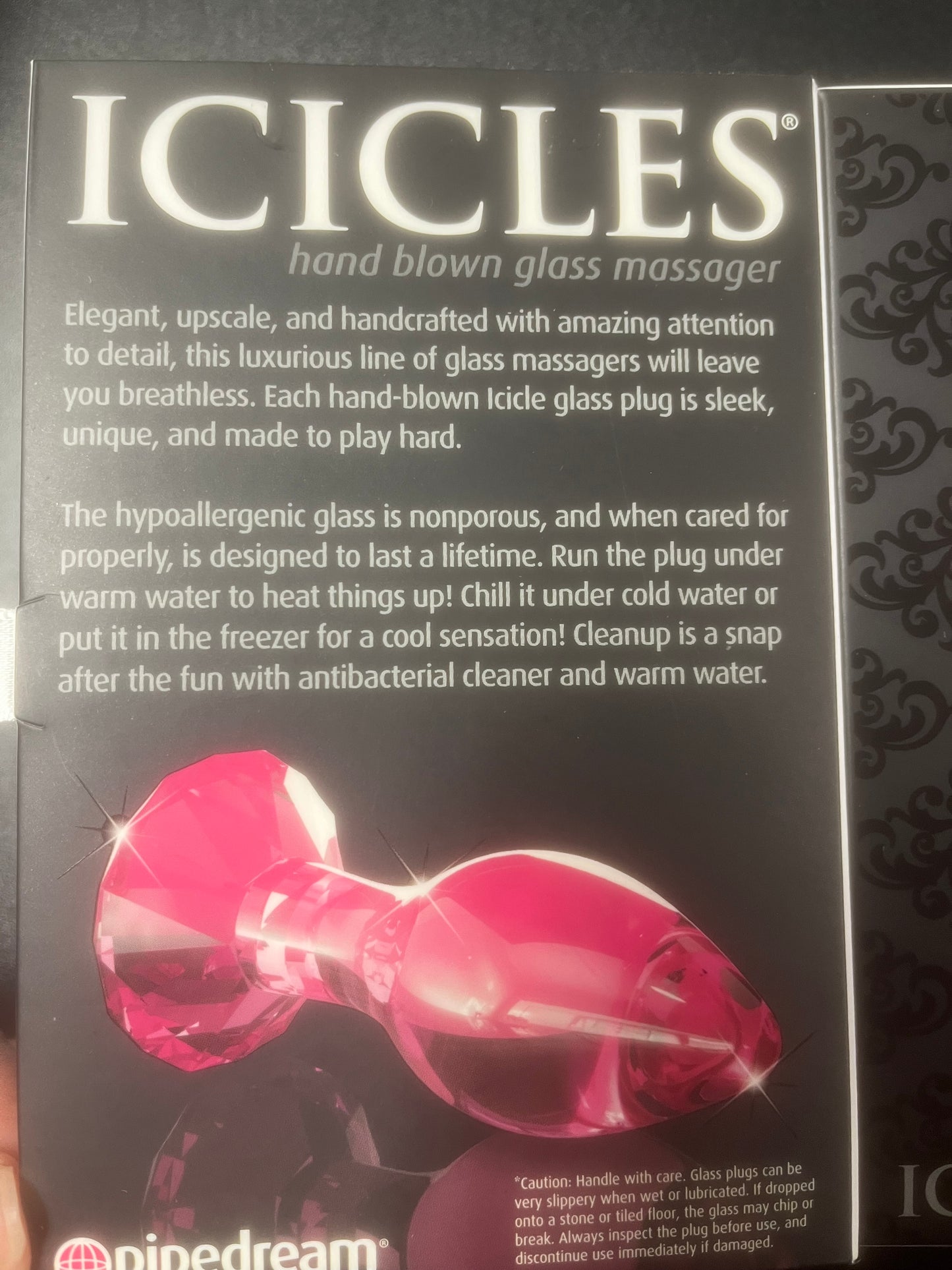 Icicles No. 79 Glass Plug in Pink