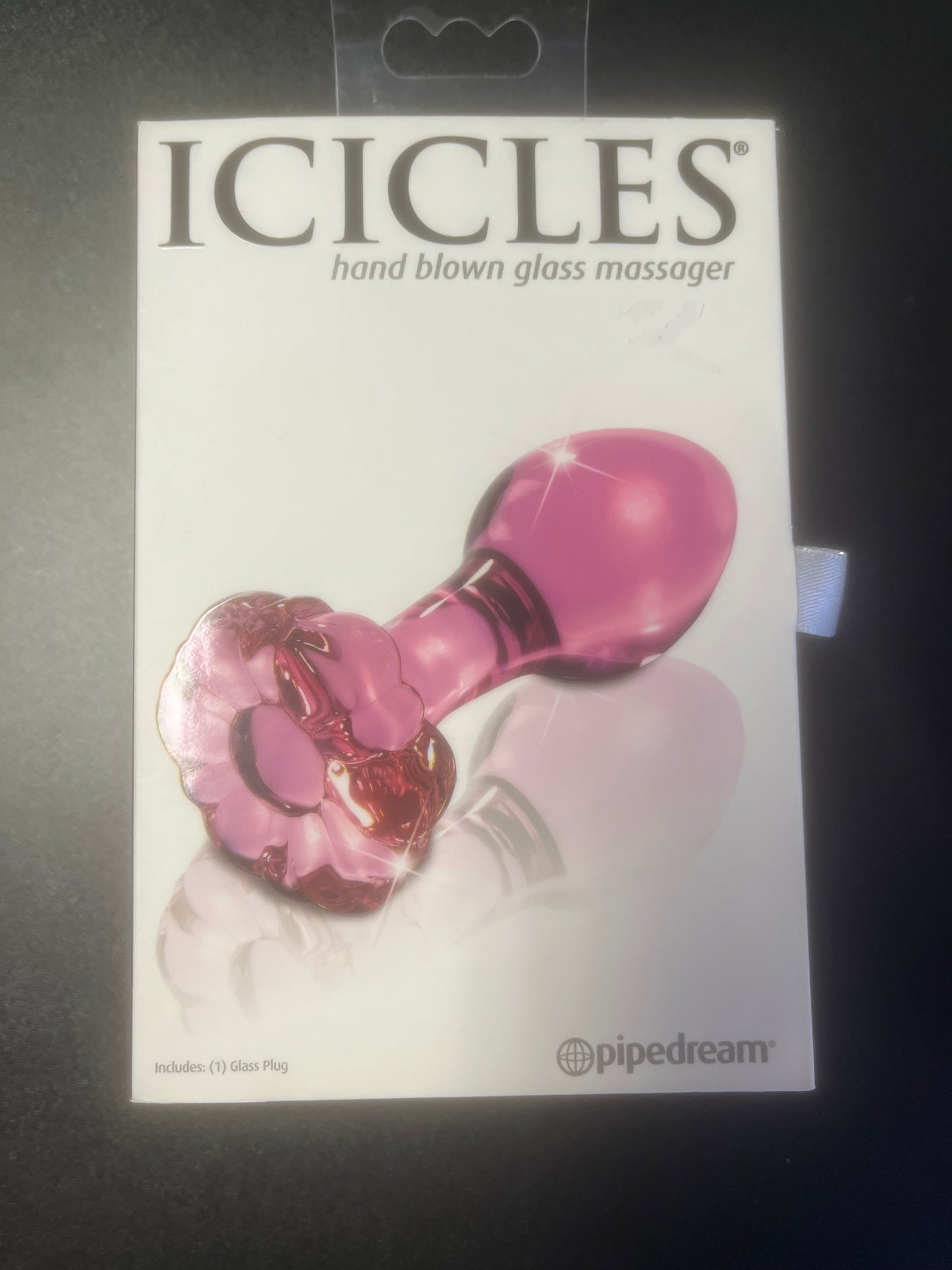 Pipedream Icicles No. 48 Hand Blown Glass Butt Plug in Pink Pipedream