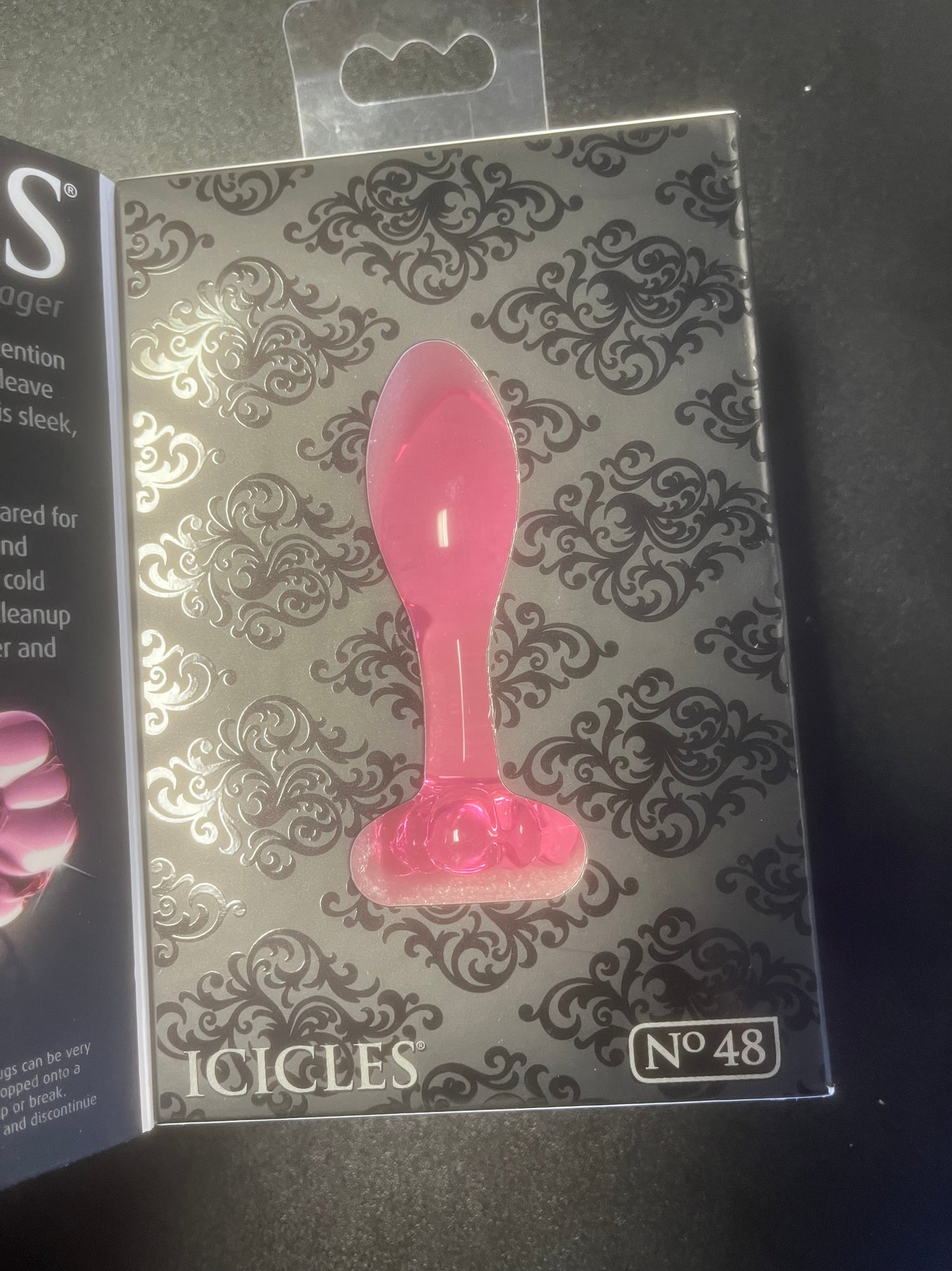 Pipedream Icicles No. 48 Hand Blown Glass Butt Plug in Pink Pipedream