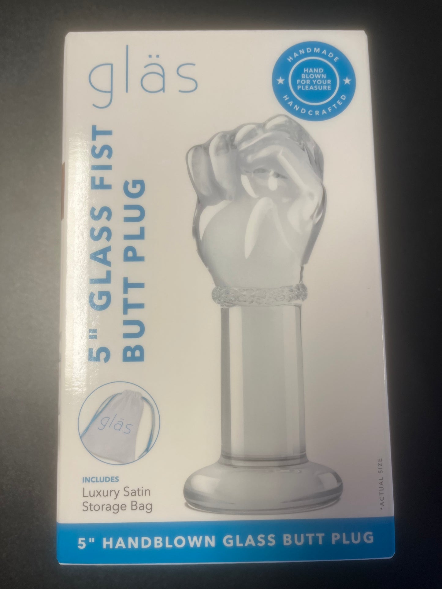 gläs 5 Inch Glass Fist Butt Plug