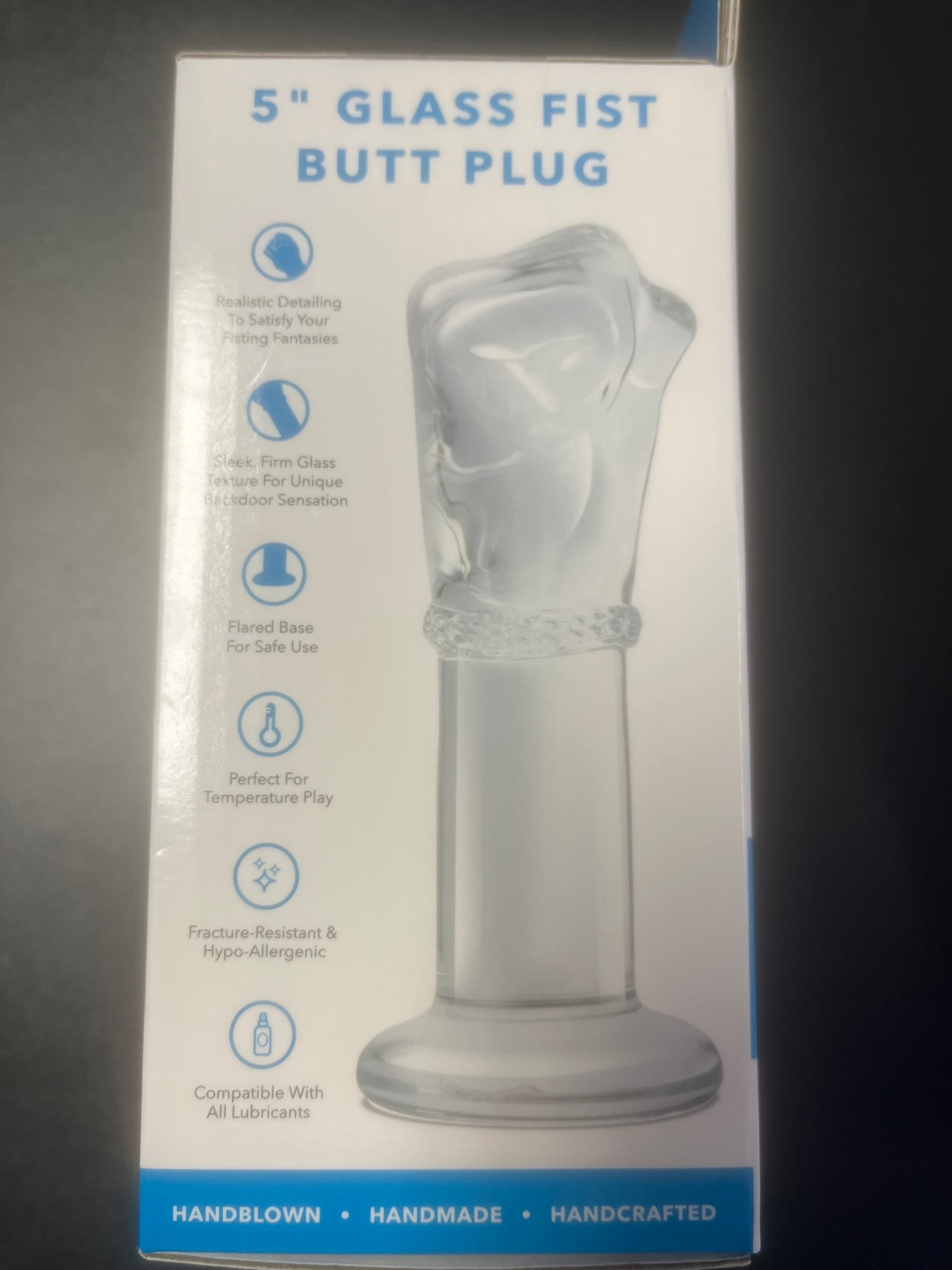 gläs 5 Inch Glass Fist Butt Plug
