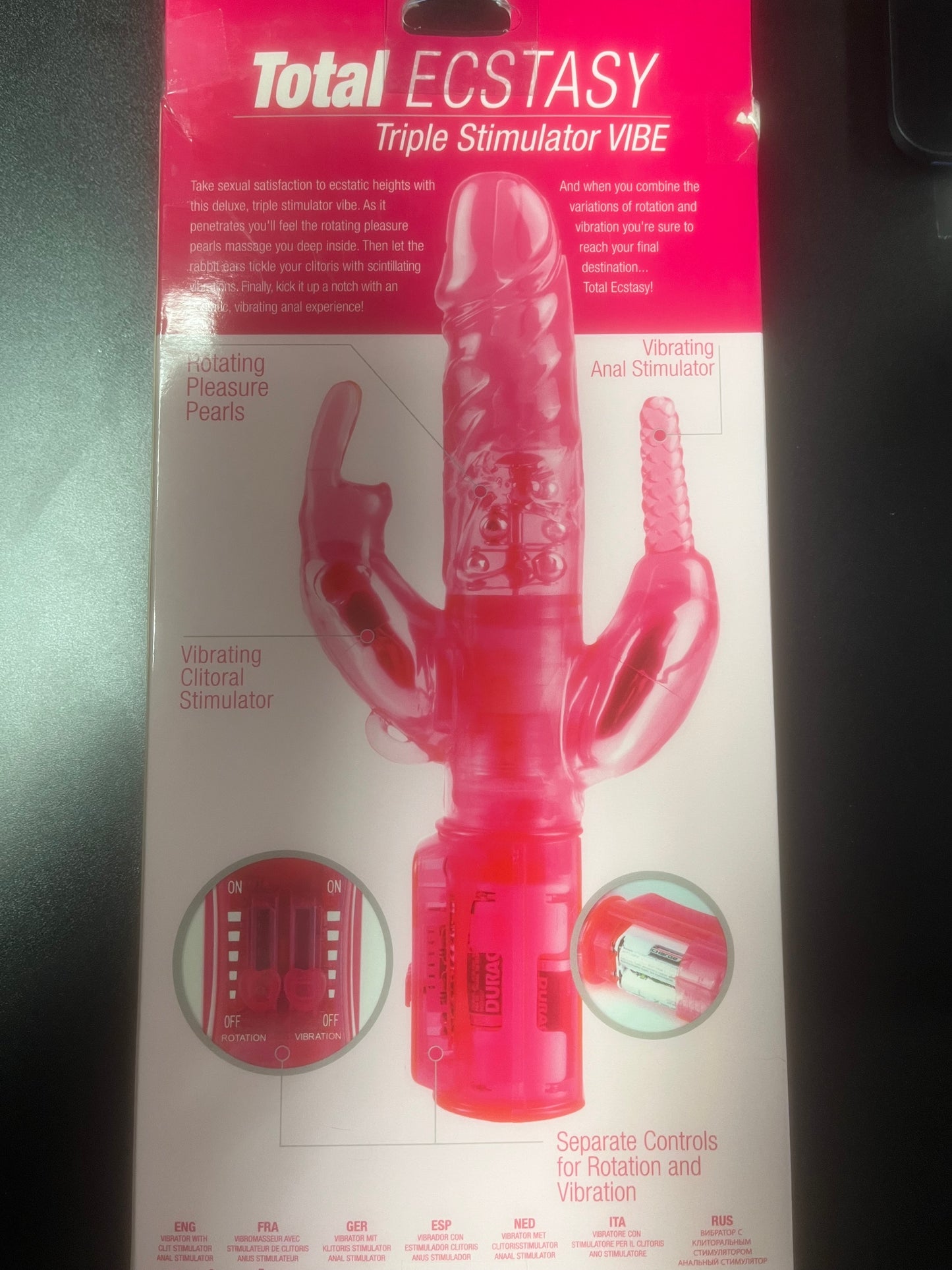 Pipedream Total Ecstasy Triple Stimulator Vibe