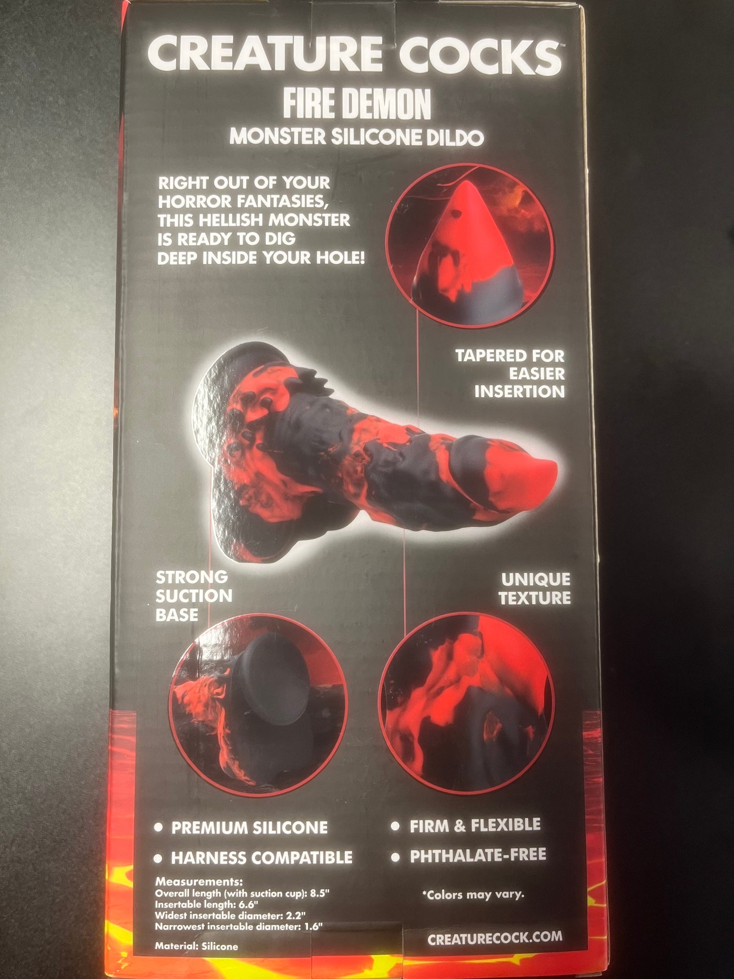 Creature Cocks Fire Demon Monster Dildo