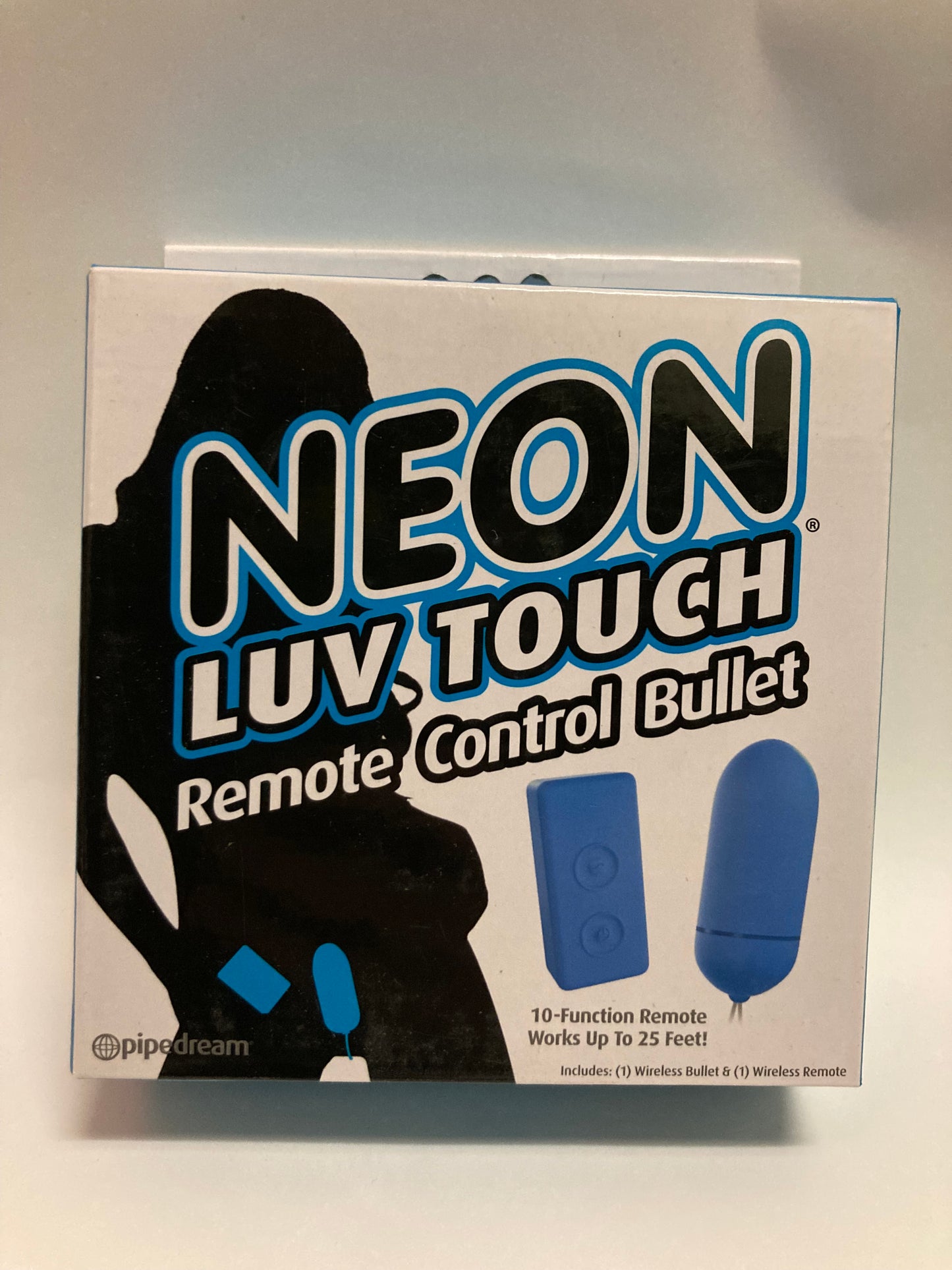 Pipedream Neon Remote Control Bullet Vibe in Blue