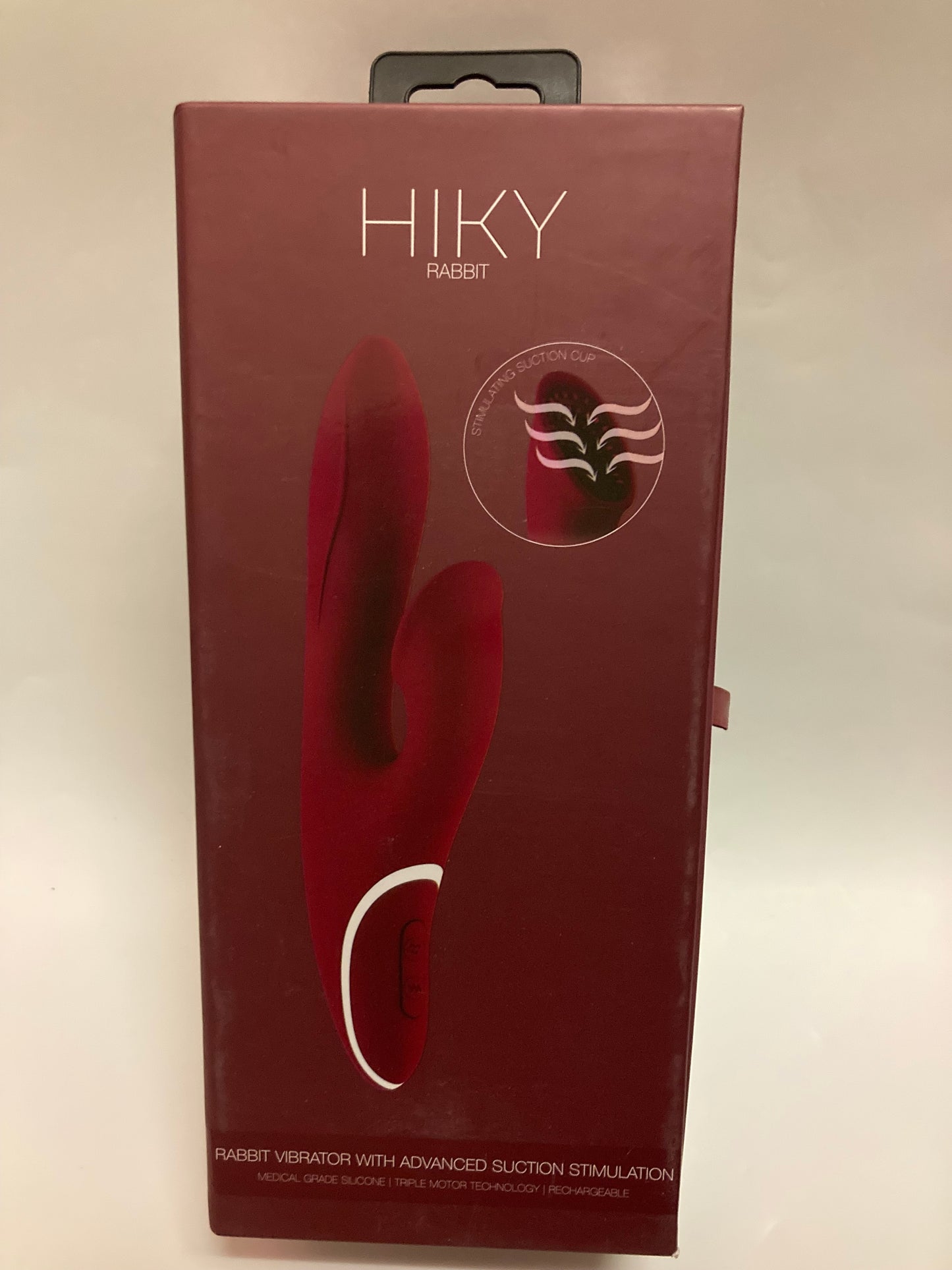 Hiky Clitoral Vaccuum Rabbit Vibe in Burgundy