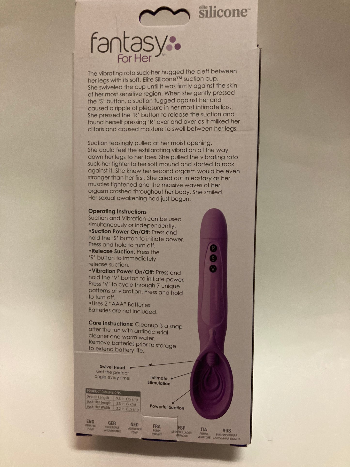 Pipedream Fantasy For Her Vibrating Roto Suck-Her in Purple