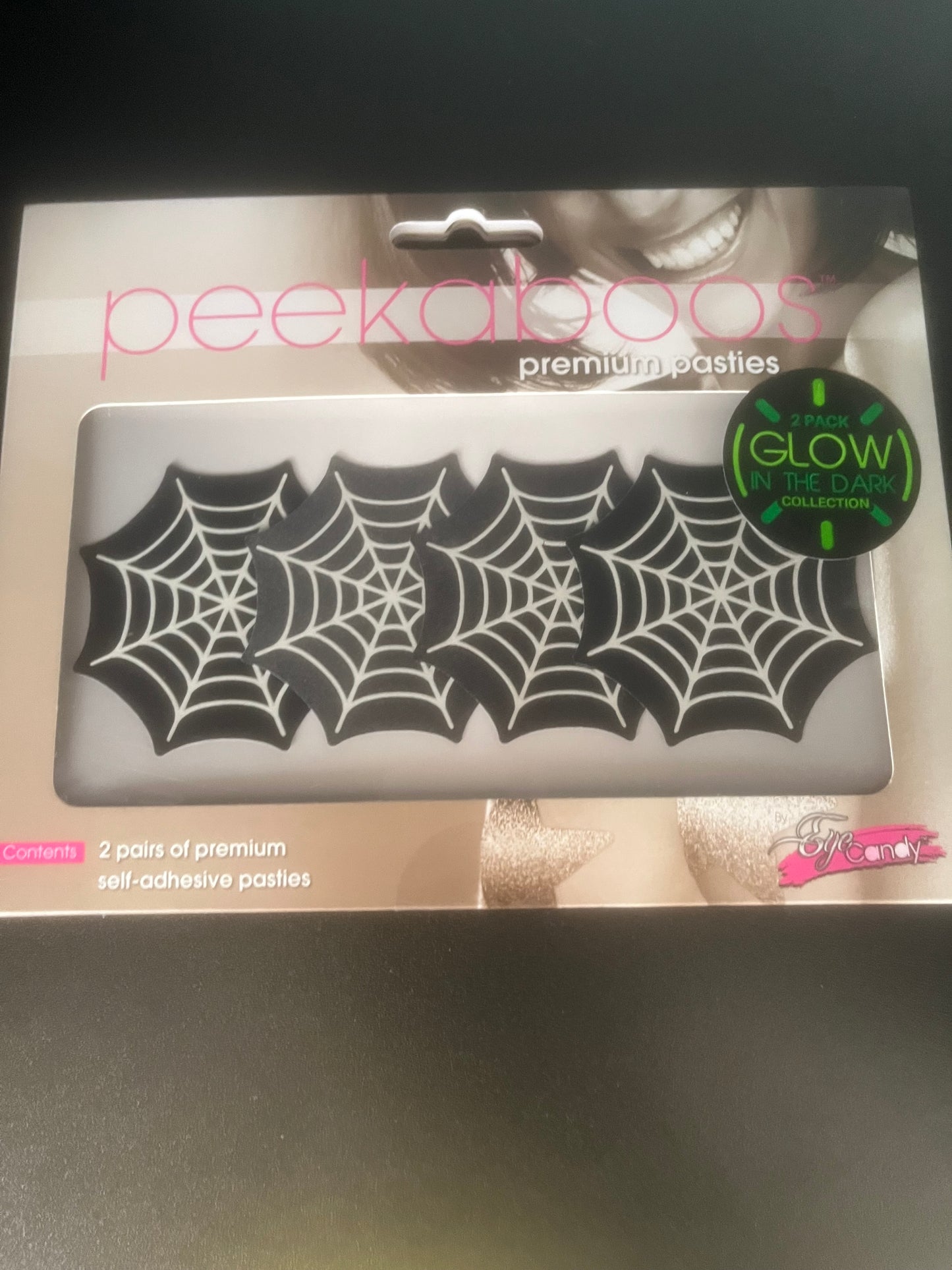 Glow in the Dark Webs Nipple Pasties