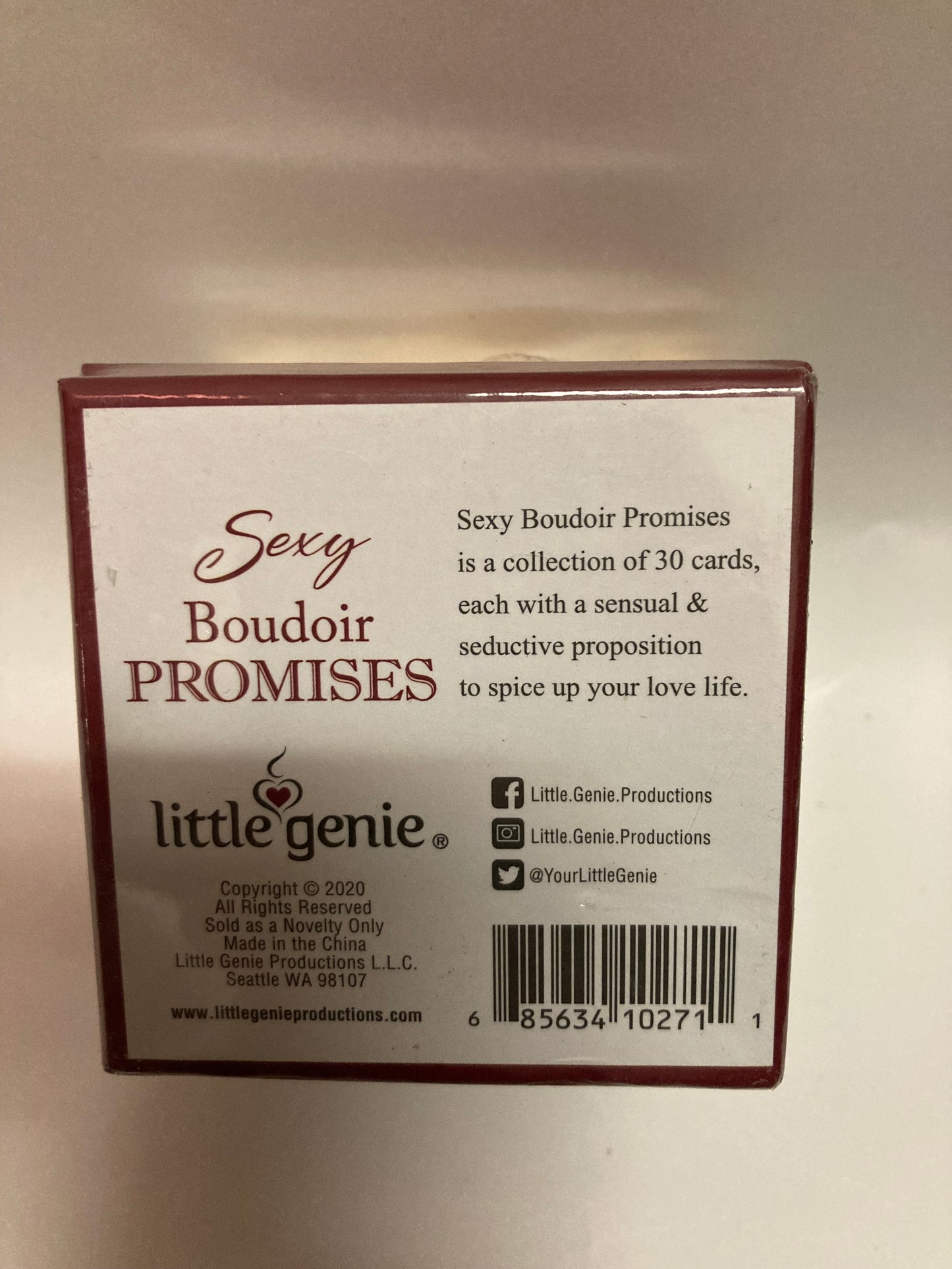 Sexy and Sensual Boudoir Promises Cards