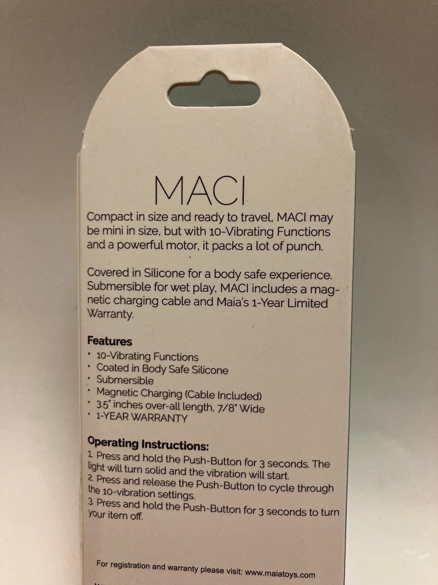 Maia Maci 3.5 Inch Silicone Bullet Vibe