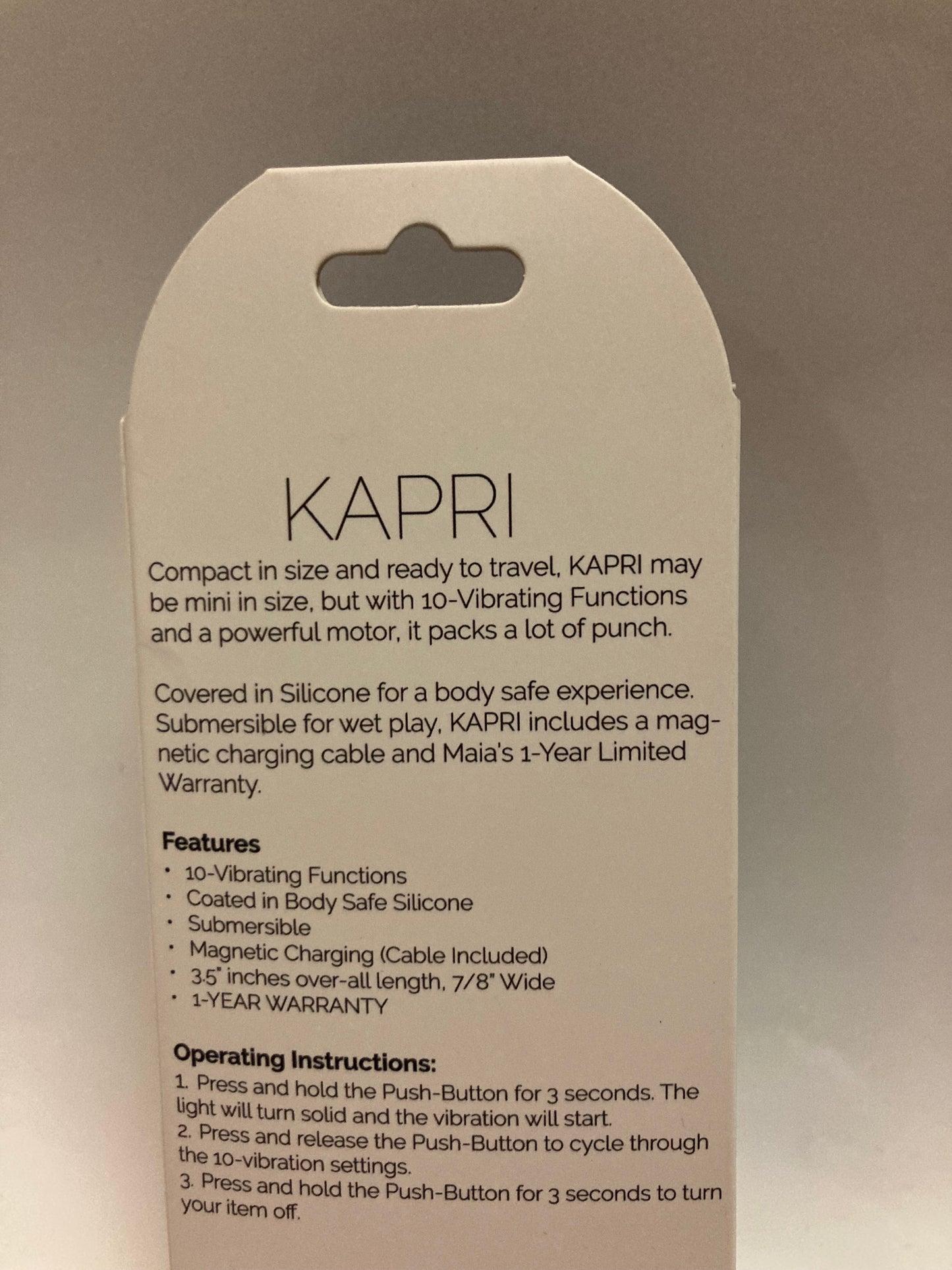 Maia Kapri 3.5 Inch Silicone Bullet Vibe