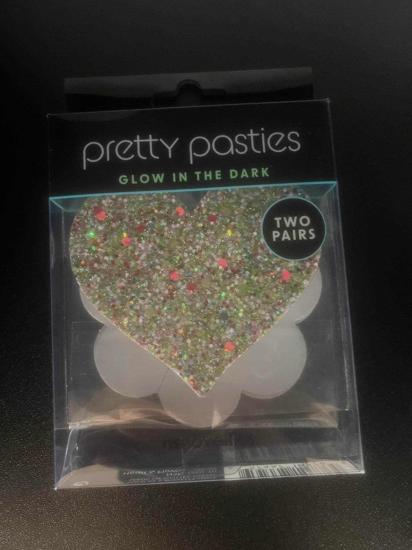 Pretty Pasties Heart & Flower Glow In The Dark Set