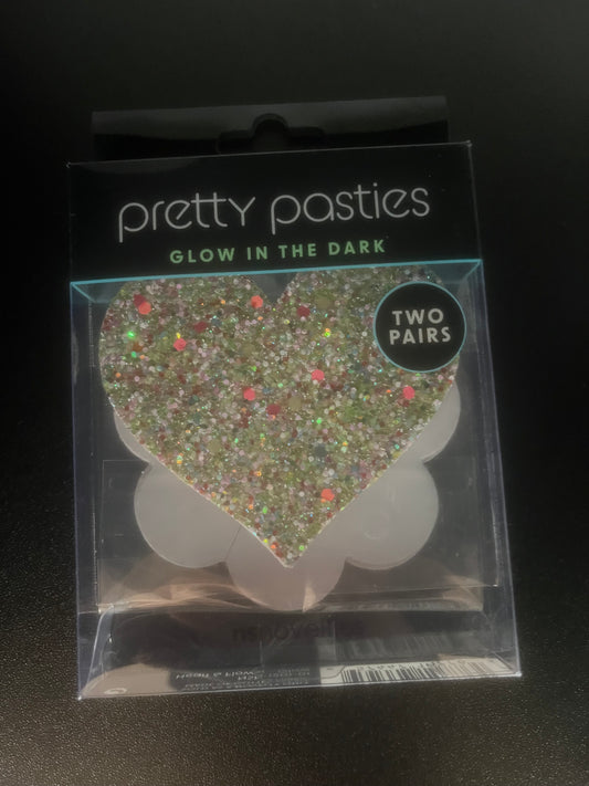 Pretty Pasties Heart & Flower Glow In The Dark Set