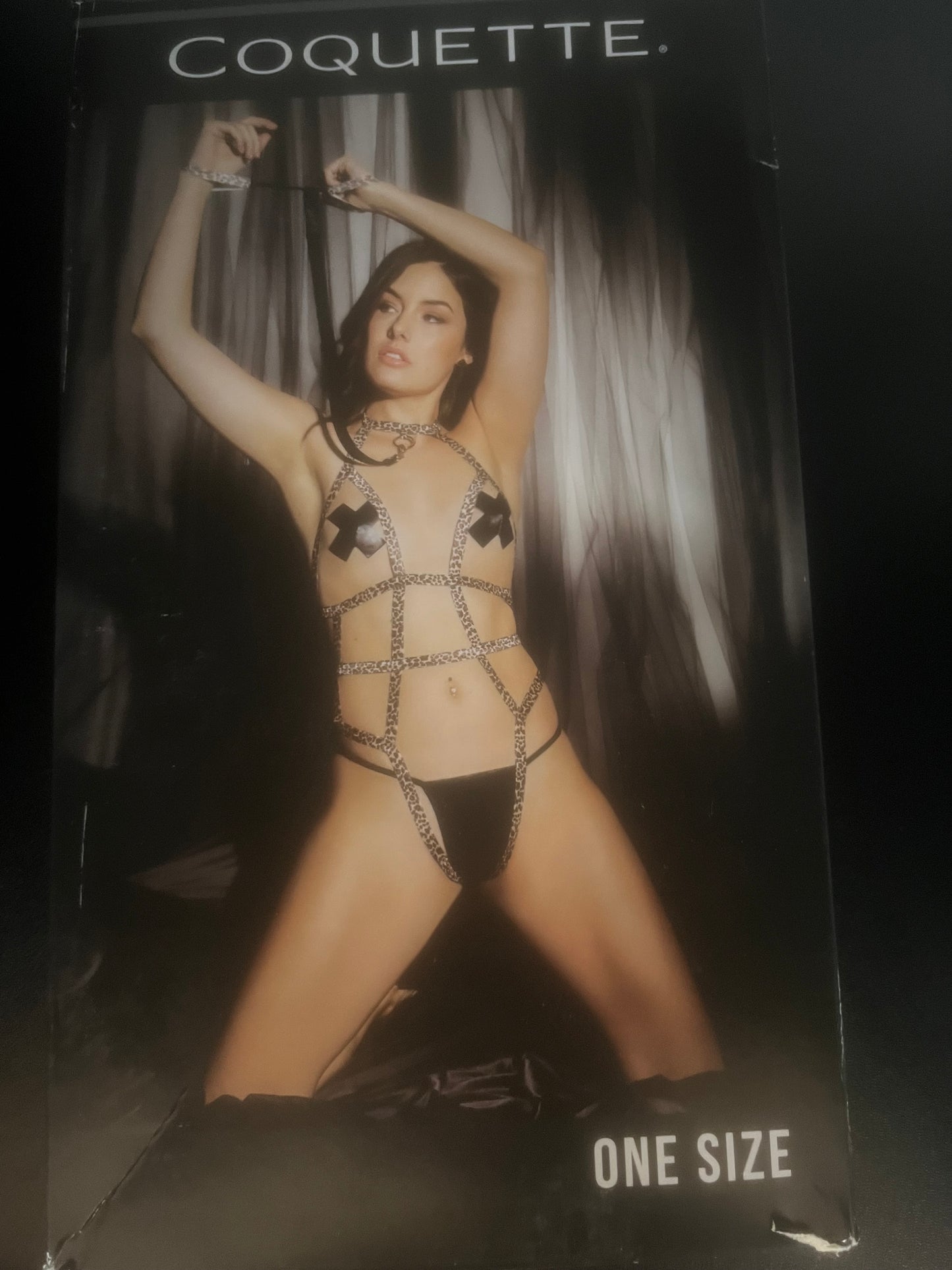 Coquette Leopard Strappy Teddy 20410