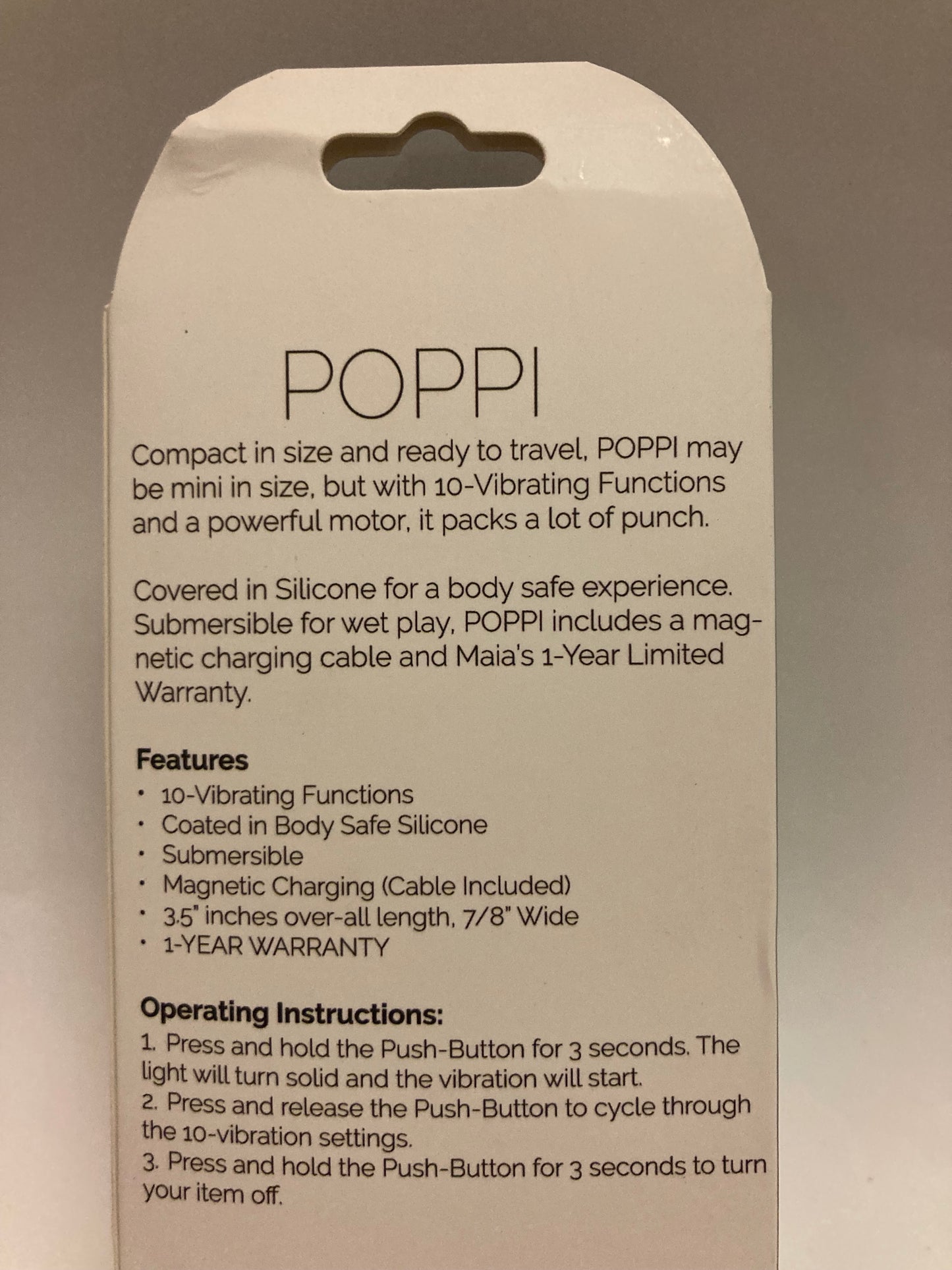 Maia Poppi 3.5 Inch Silicone Bullet Vibe