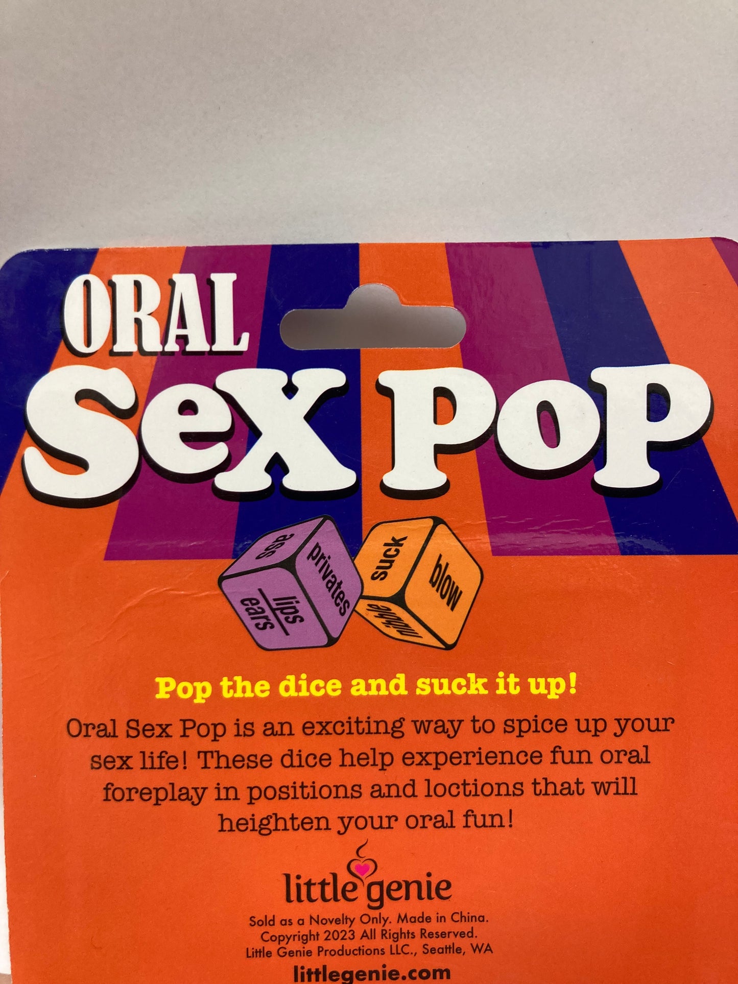 Oral Sex Pop Dice Game