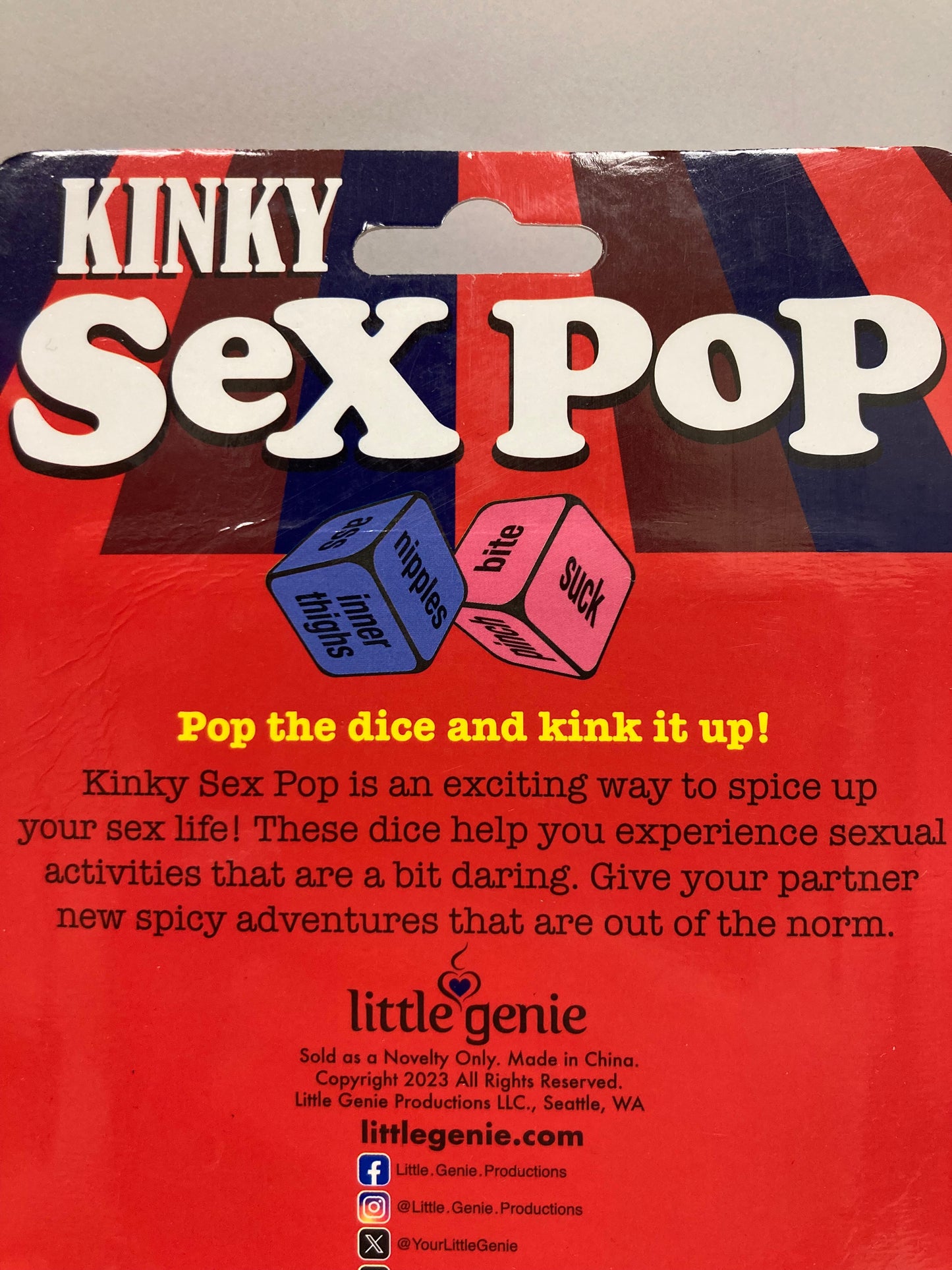 Kinky Sex Pop Dice Game