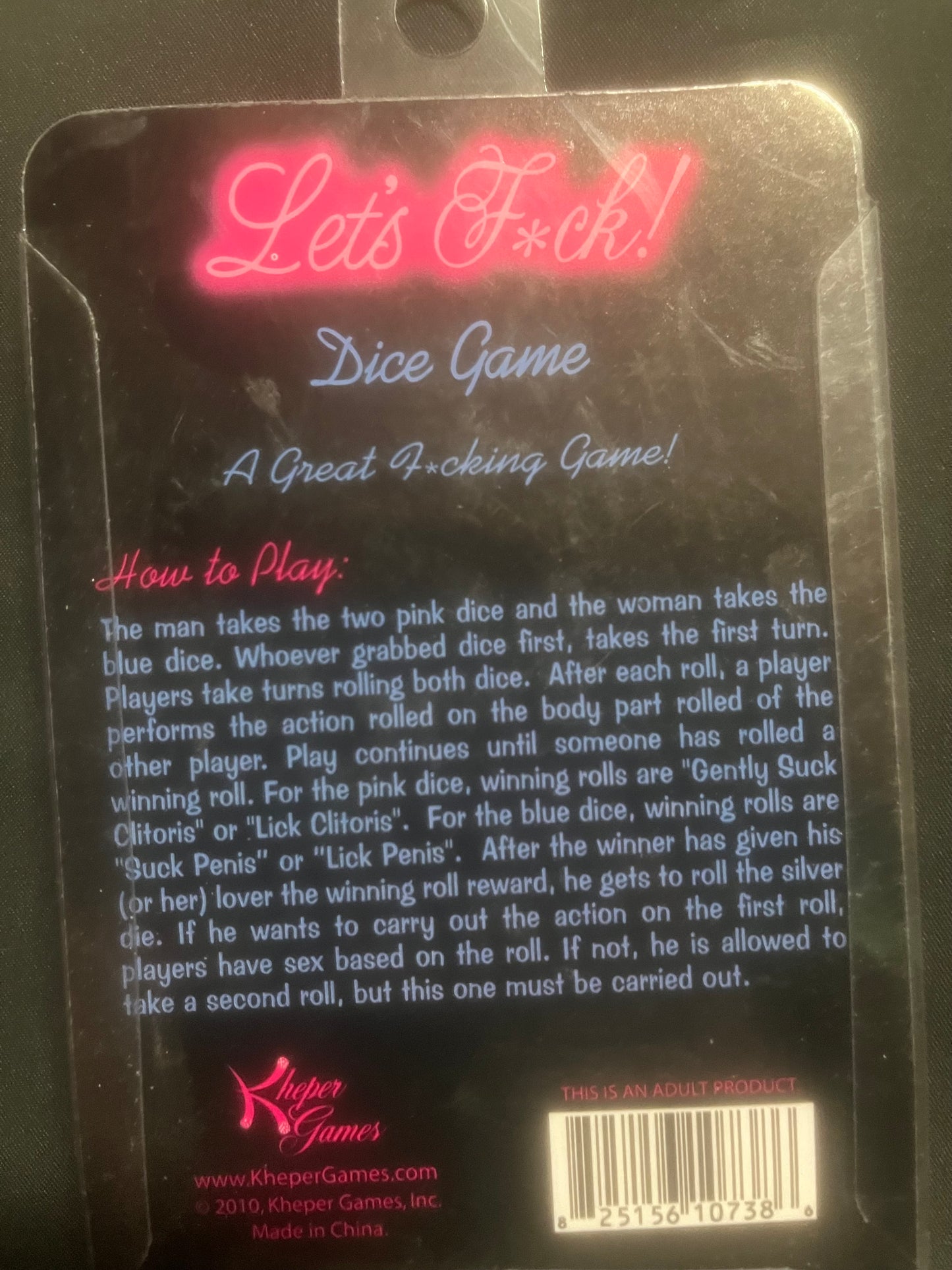 Let's F*ck Dice Game