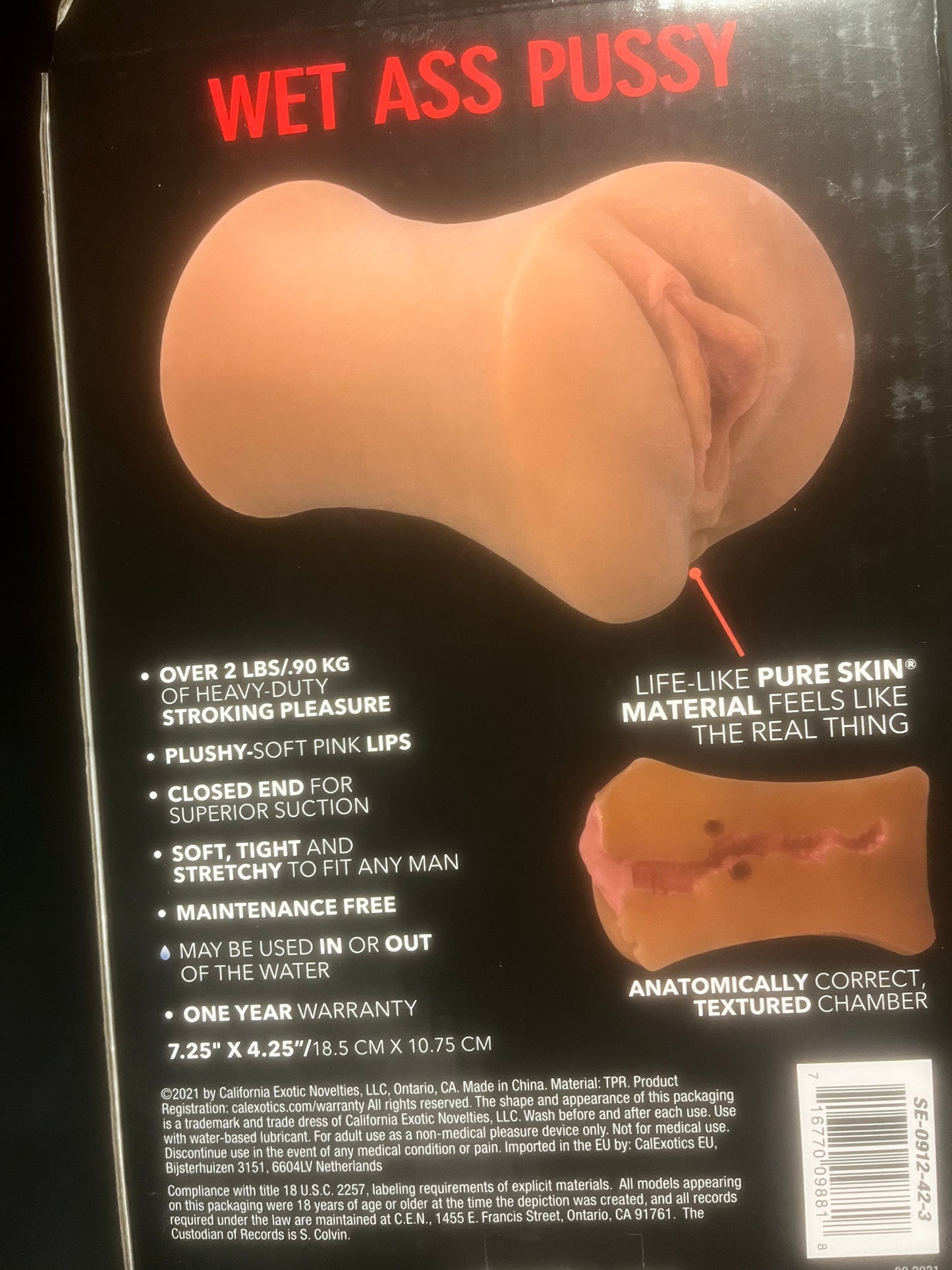 CalExotics Stroke It 7.25 Inch Wet Ass Pussy