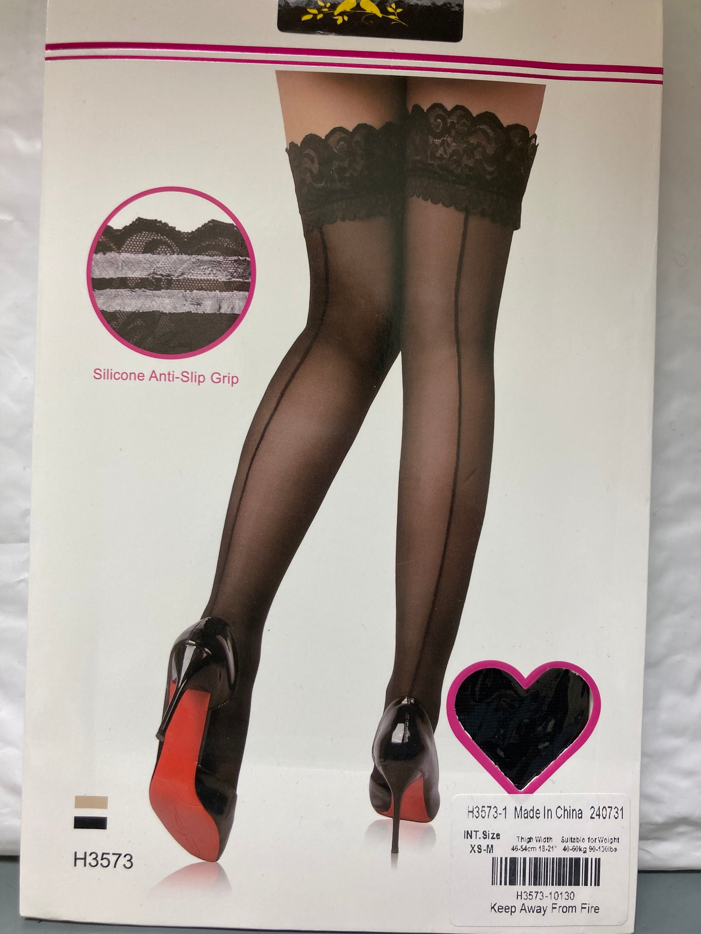 Silicone Grip Top Thigh High 3573