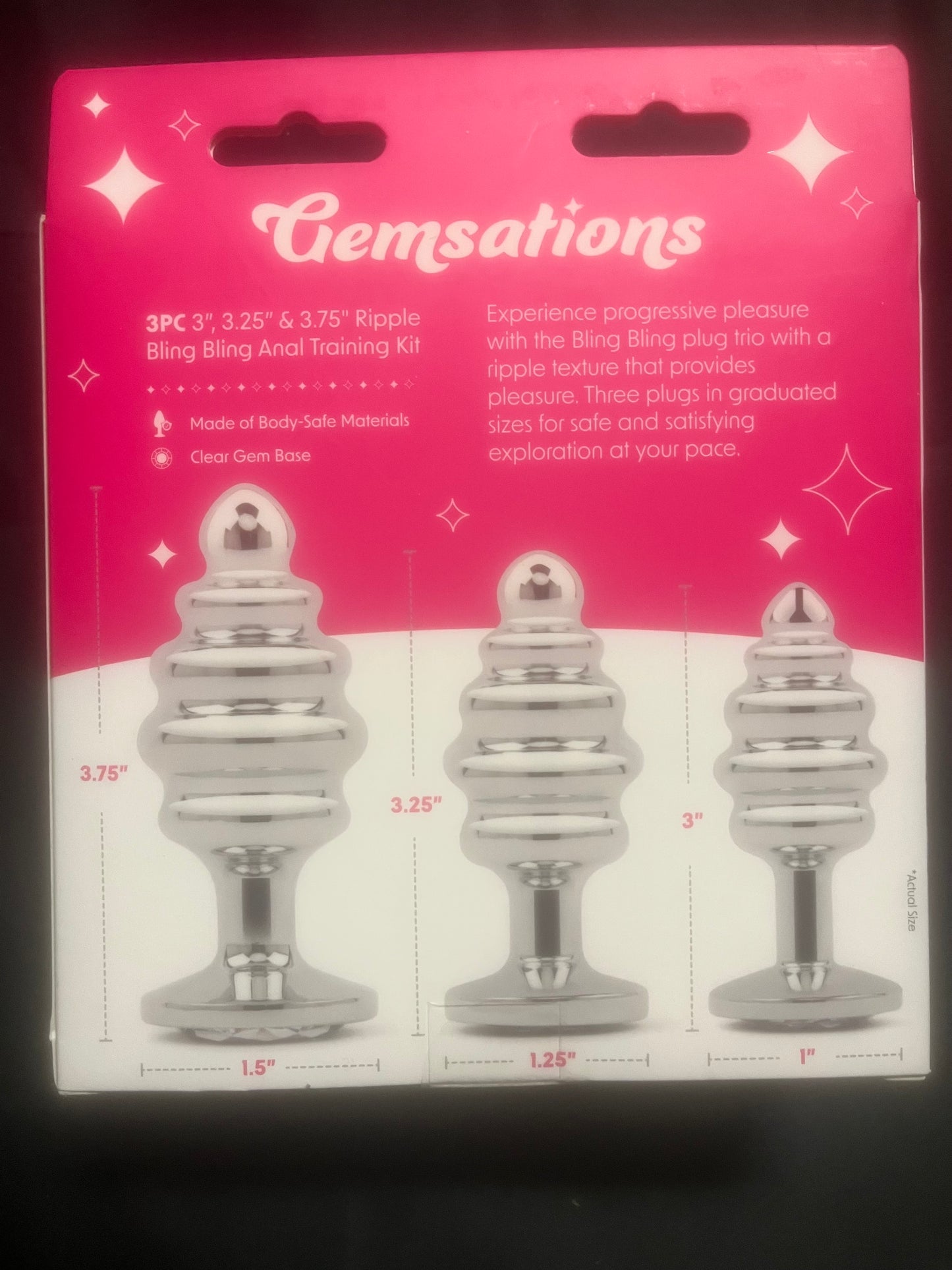 Gemsations Ripple Bling Bling Aluminum Anal Training Kit