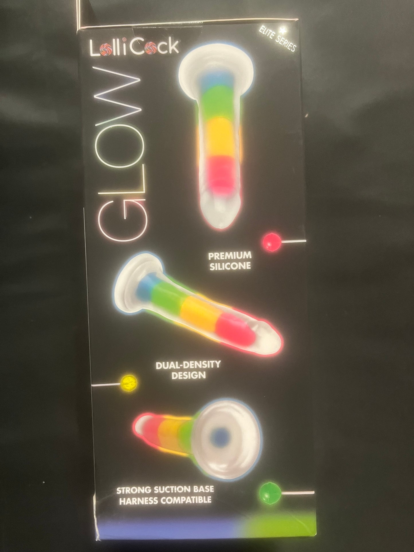 Lollicock Glow-in-the-Dark Rainbow Dildo