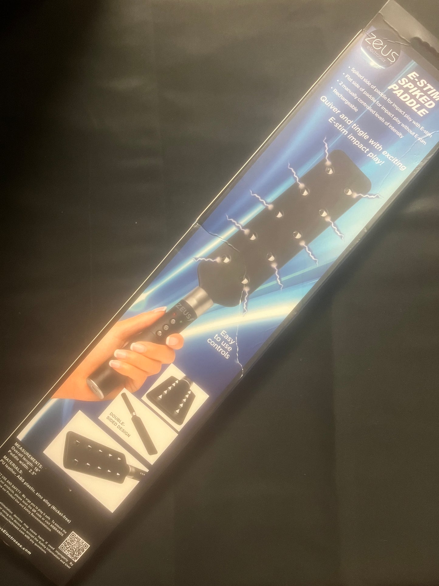 Zeus Electrosex E-Stim Spiked Paddle