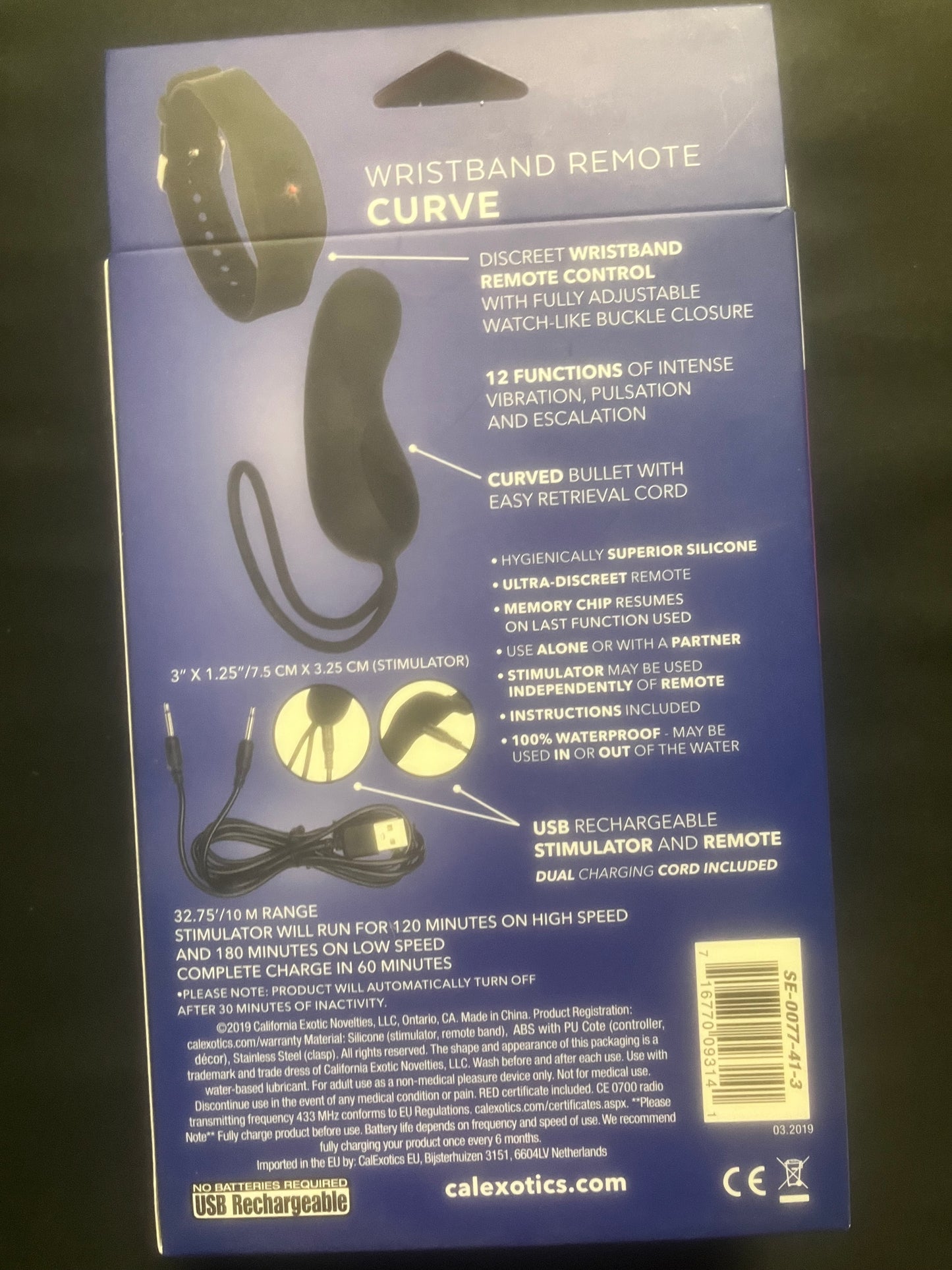 CalExotics Curve Vibe with Wristband Remote