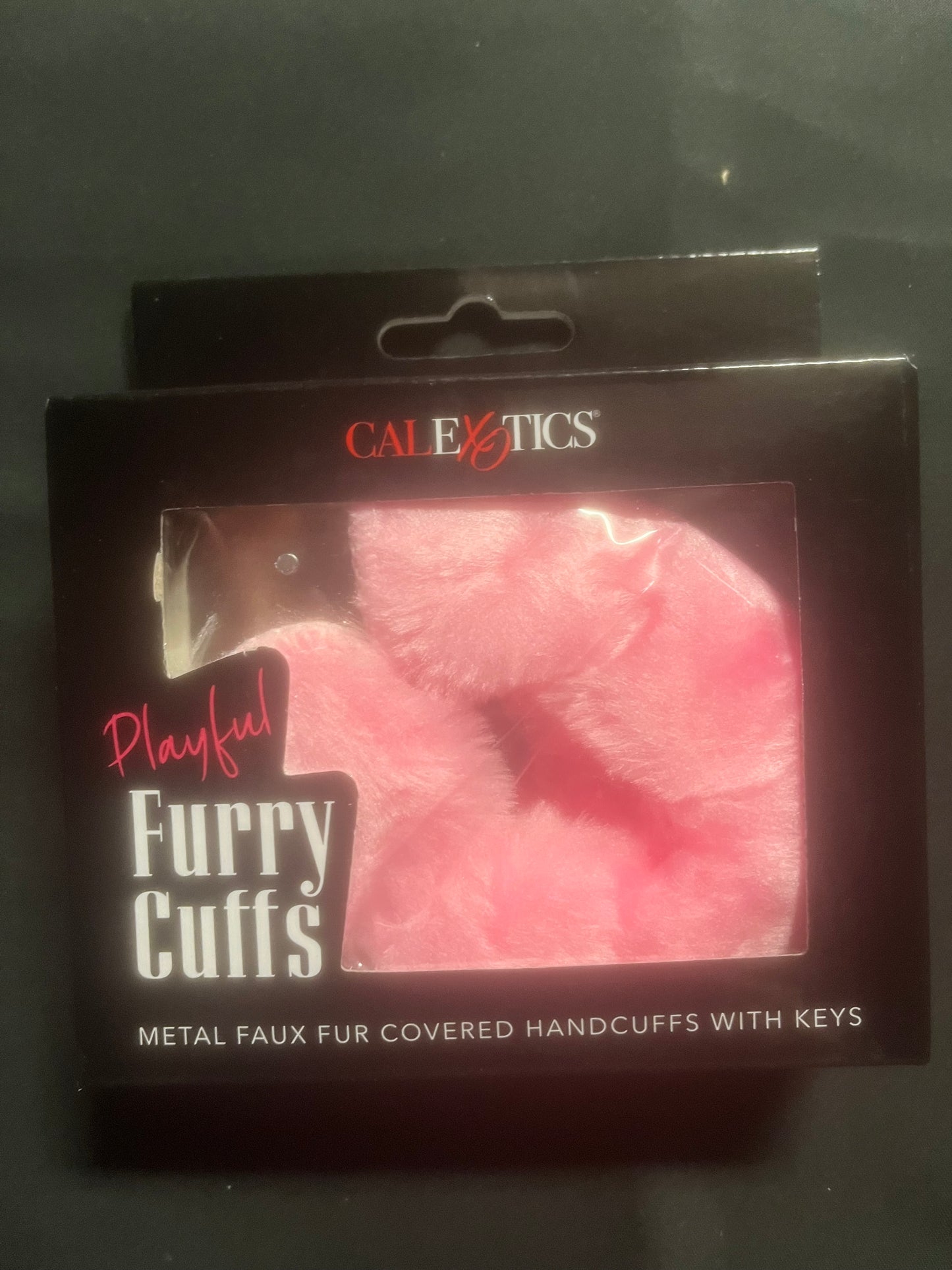 CalExotics Playful Furry Cuffs with Keys in Pink