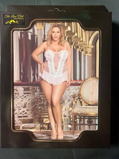 Dotted White Floral Teddy