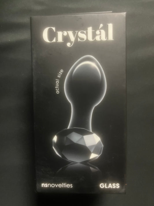 NS Novelties Crystal Glass Gem Plug in Black