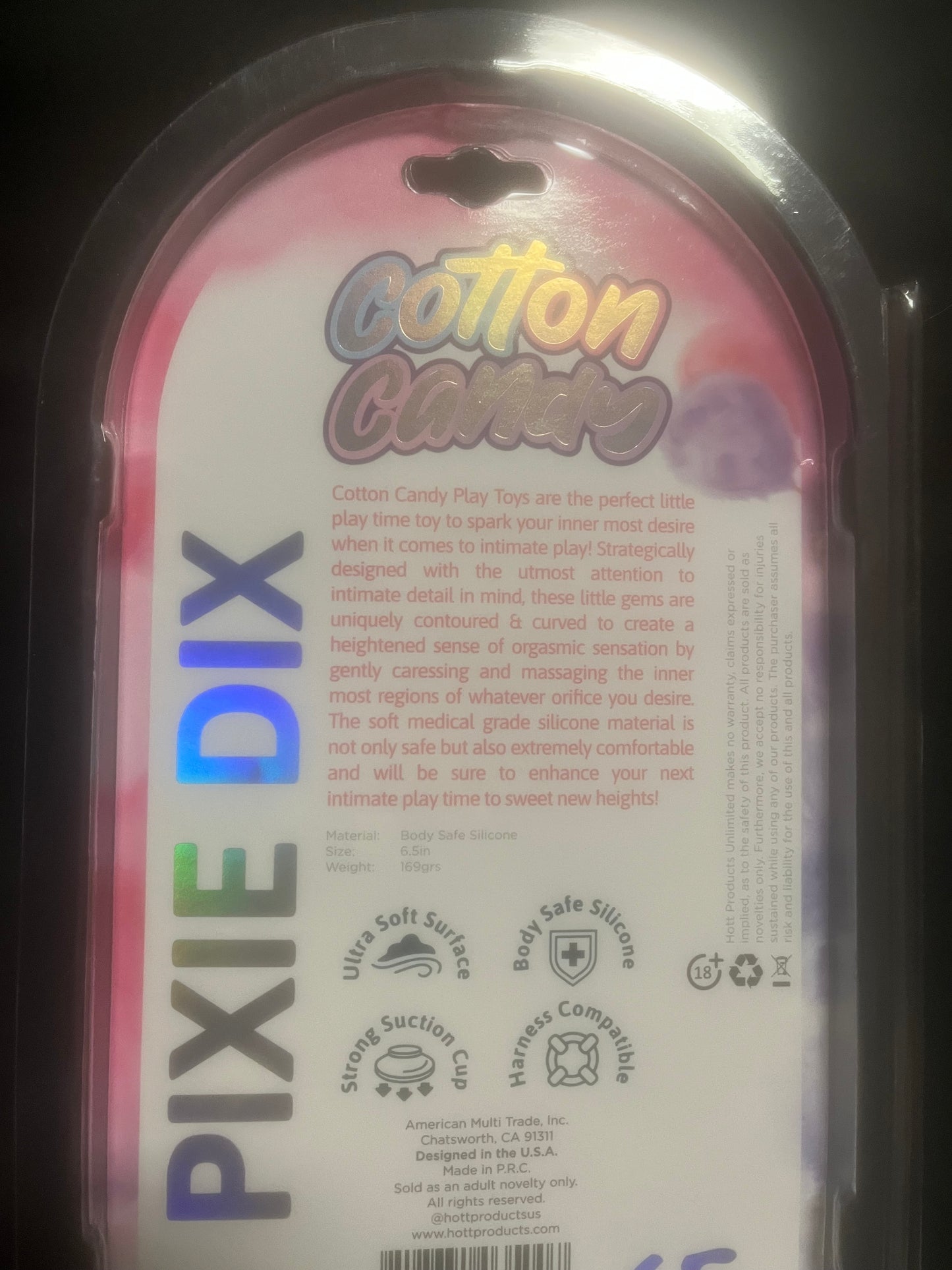 Cotton Candy Pixie Dix 6.5 Inch Dildo