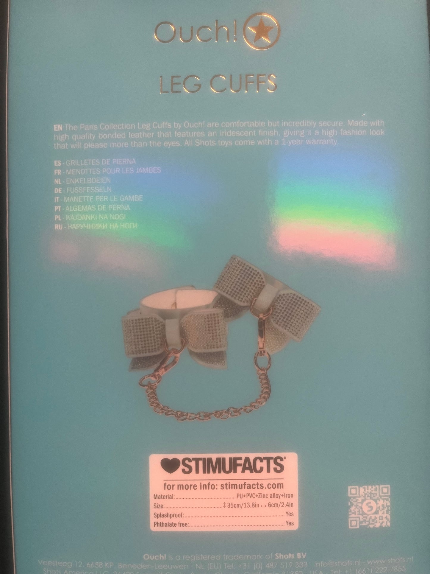 Ouch! Paris Collection Leg Cuffs