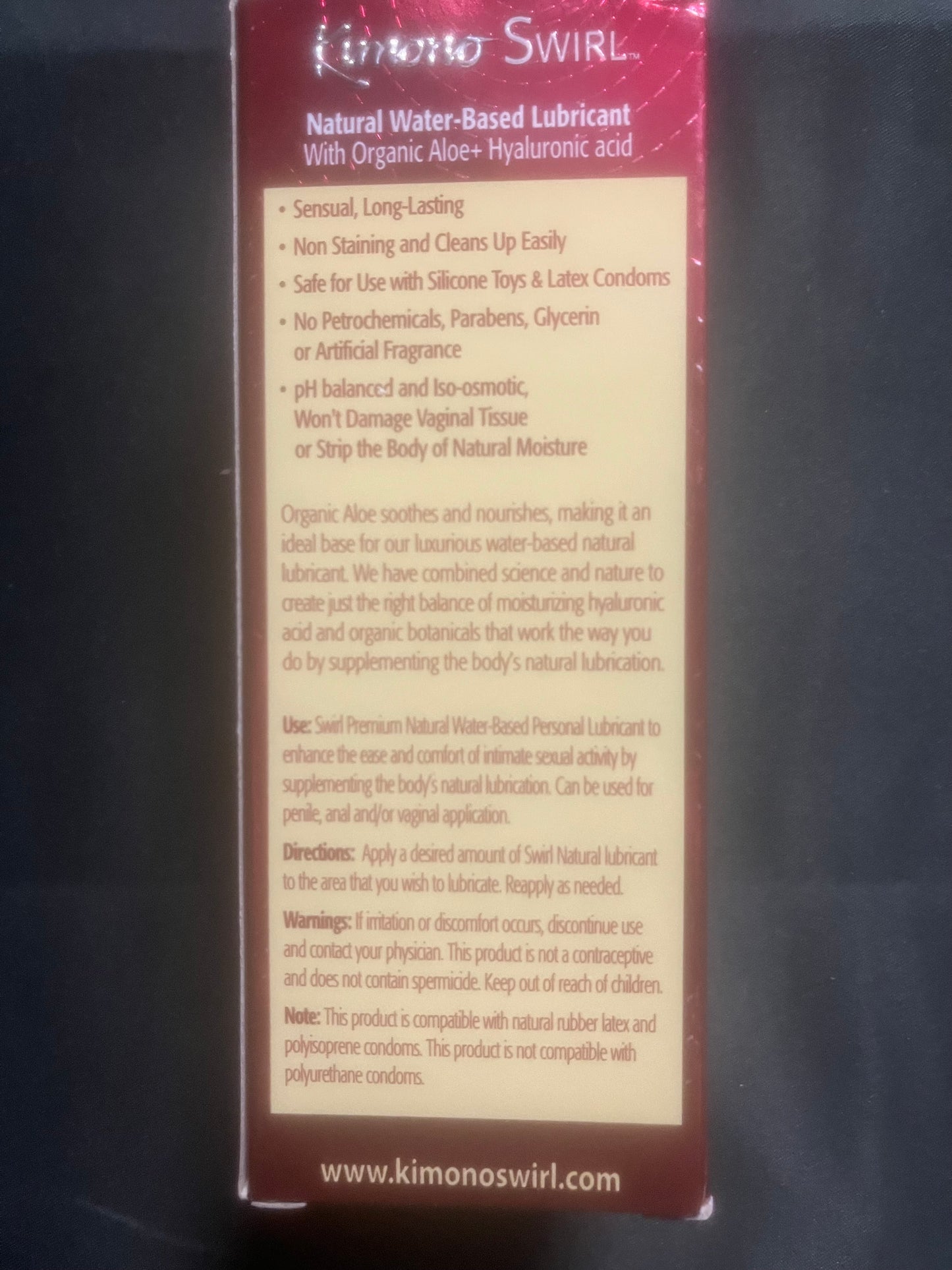 Kimono Swirl Plant Based Natural Lube in 3.4oz/100ml