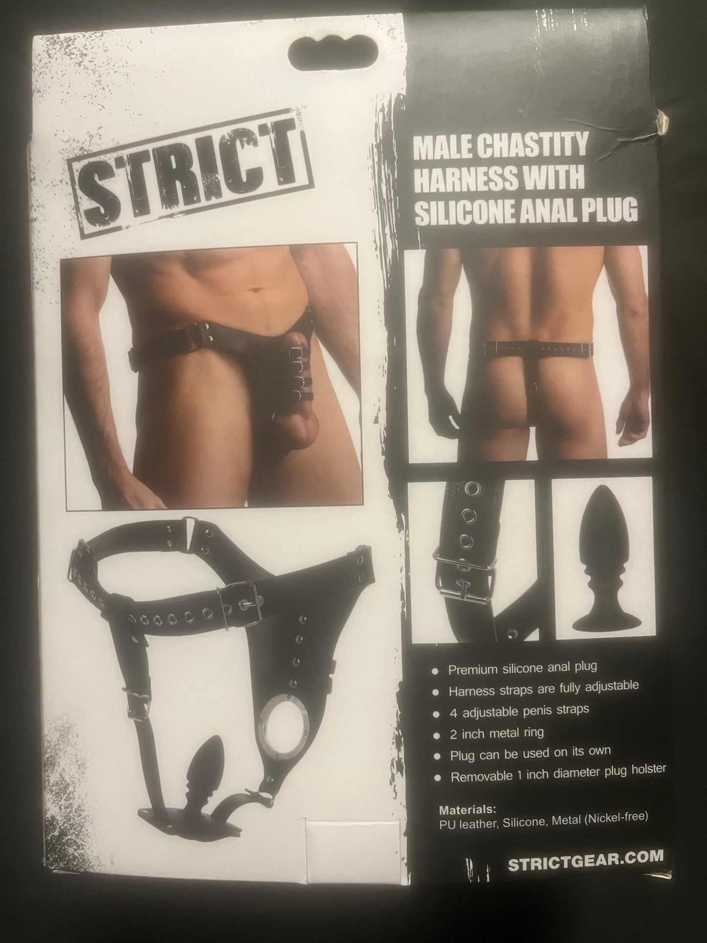 Strict Male Chastity Harness and Anal Plug
