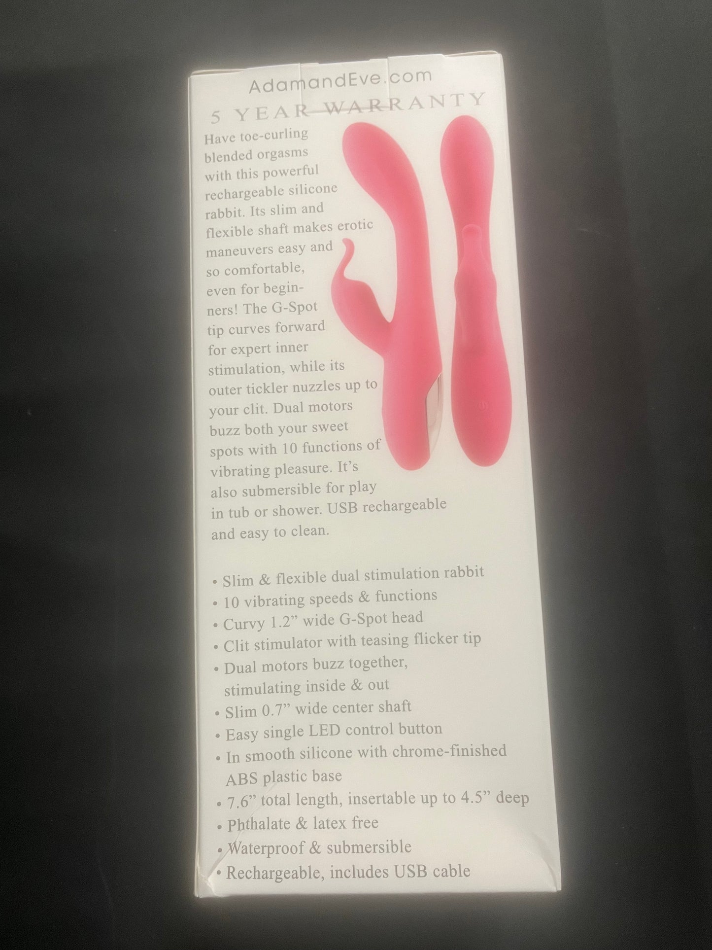 Evolved Novelties Eve's Rechargeable Slimline Rabbit Vibe