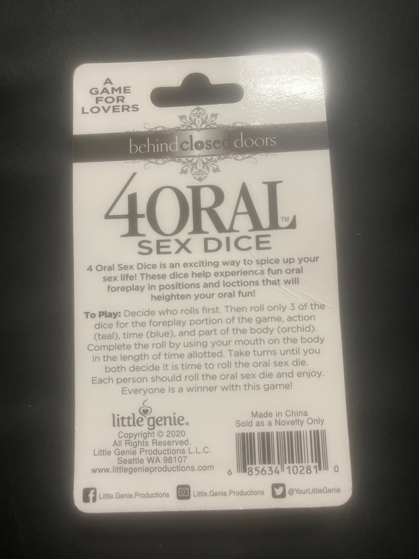 4 Oral Sex Dice Game