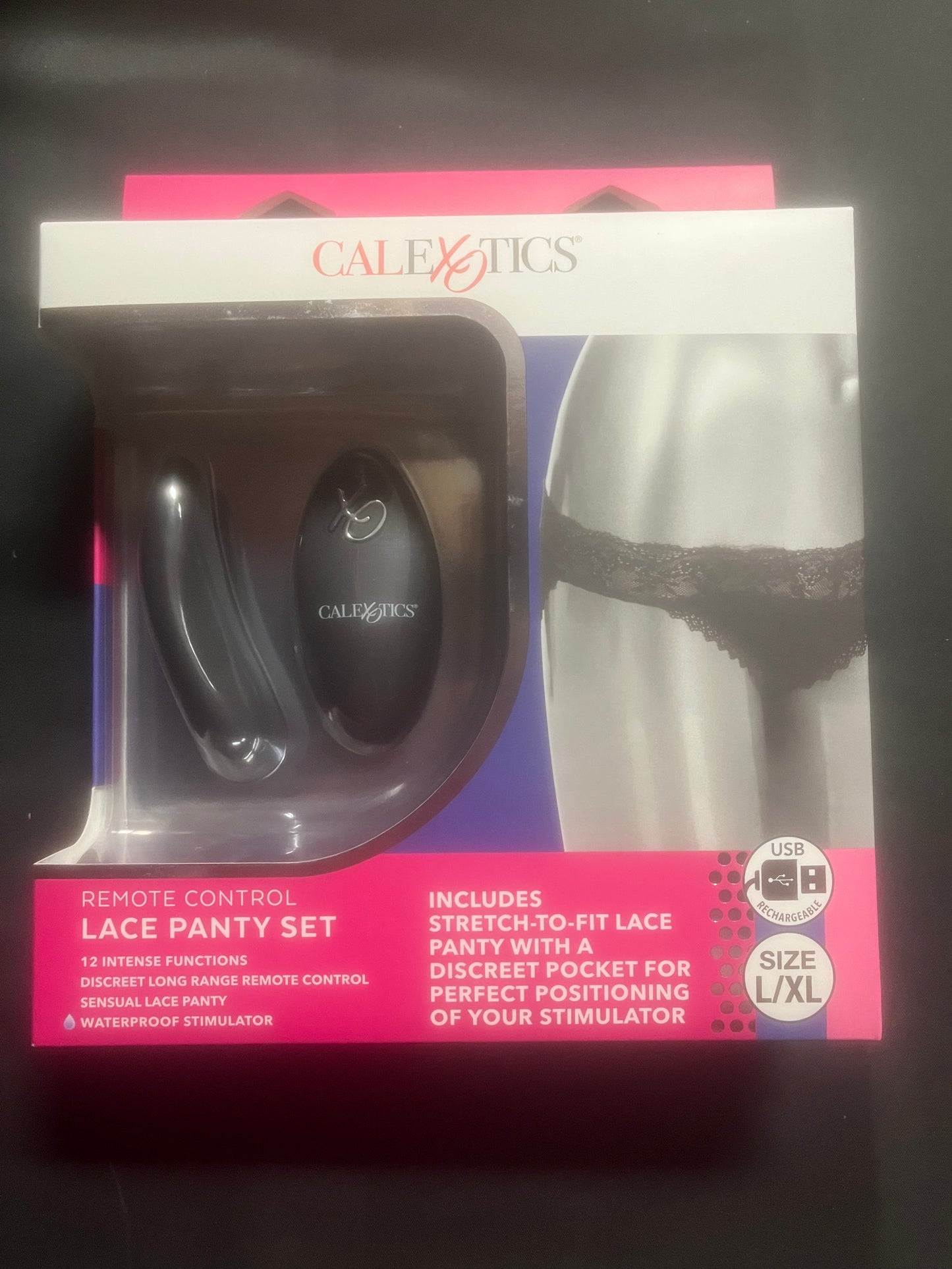CalExotics Remote Control Black Lace Panty & Vibe Set