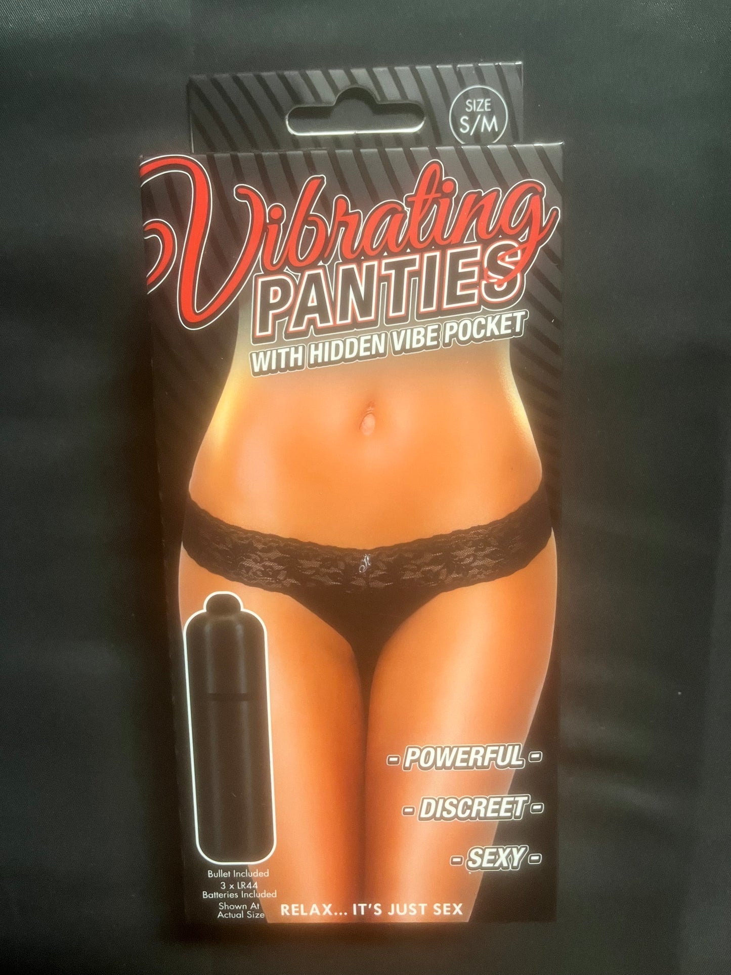 Vibrating Panties with Hidden Vibe Pocket Black