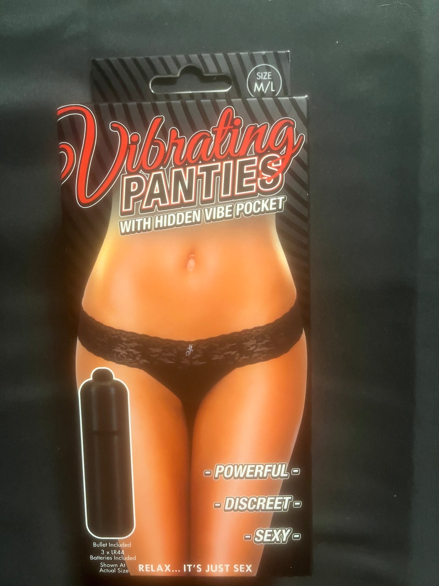 Vibrating Panties with Hidden Vibe Pocket Black