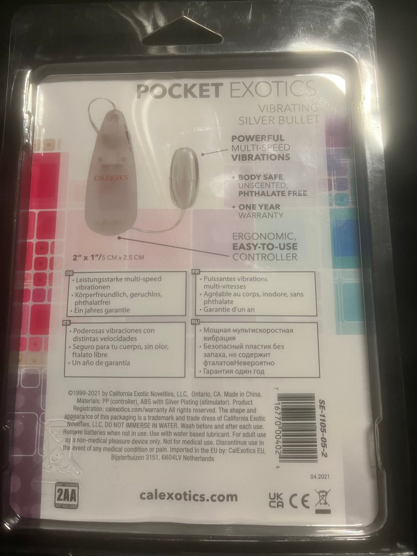 CalExotics Pocket Exotics Silver Bullet Vibe