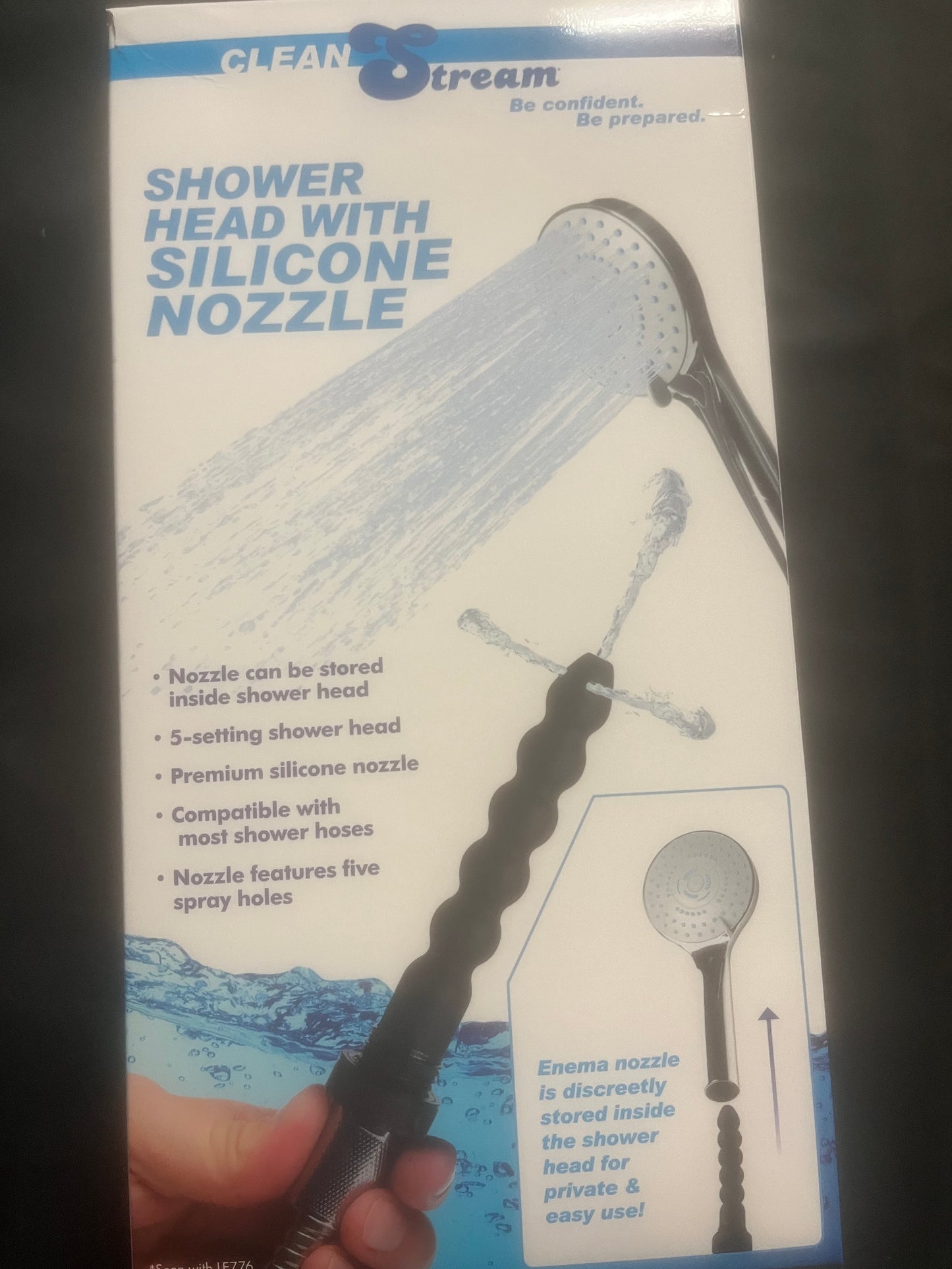Clean Stream Discreet Shower Head & Enema Nozzle