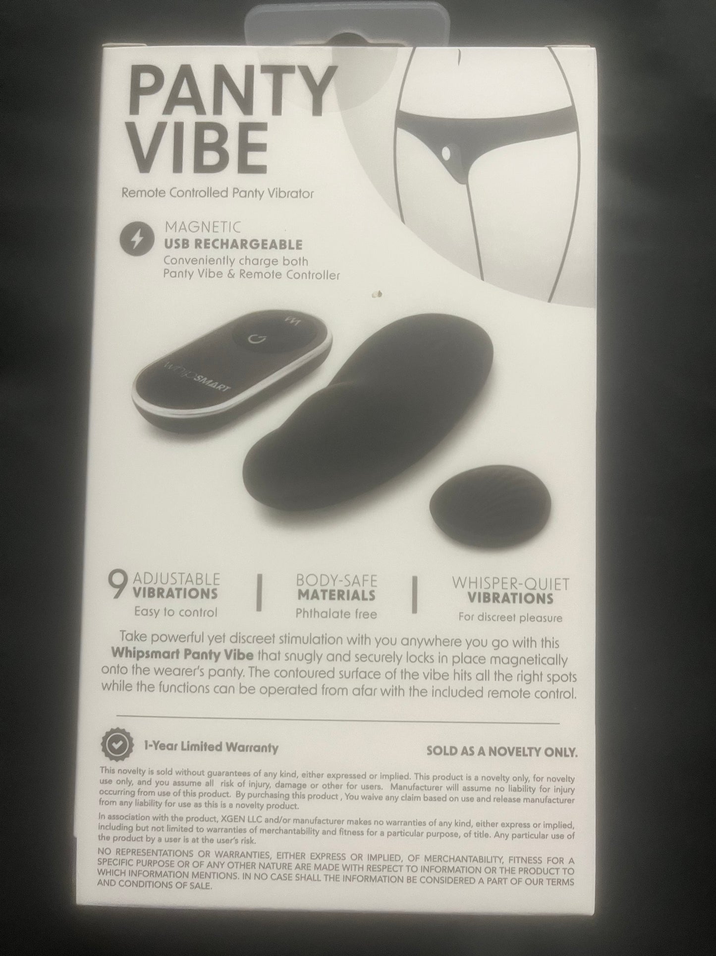 X-Gen WhipSmart Remote Silicone Panty Vibe