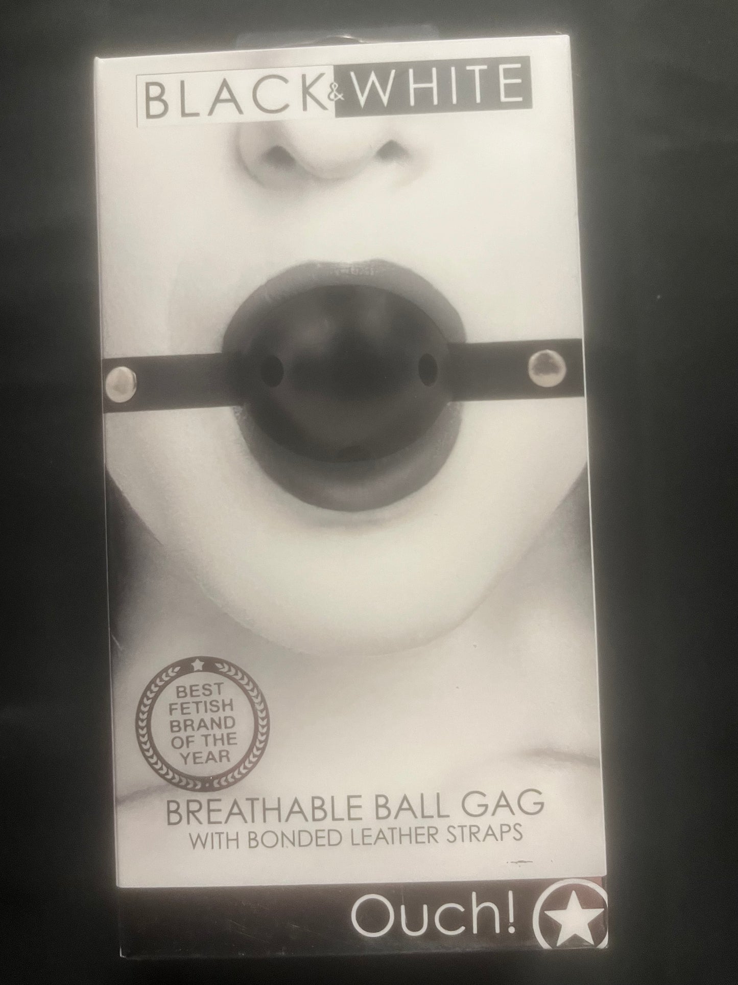 Black & White Breathable Ball Gag