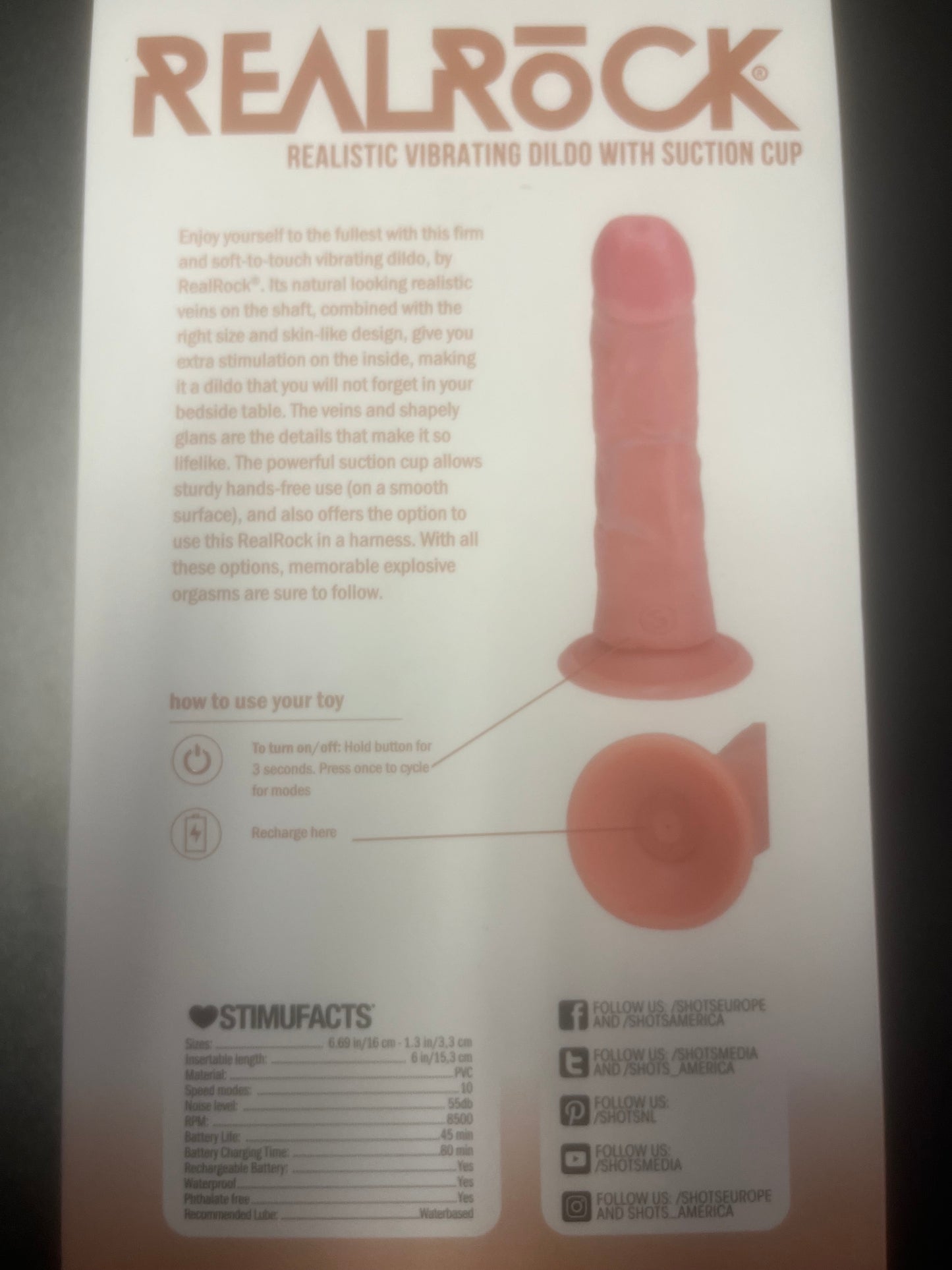 Shots Toys RealRock Vibrating Dildo
