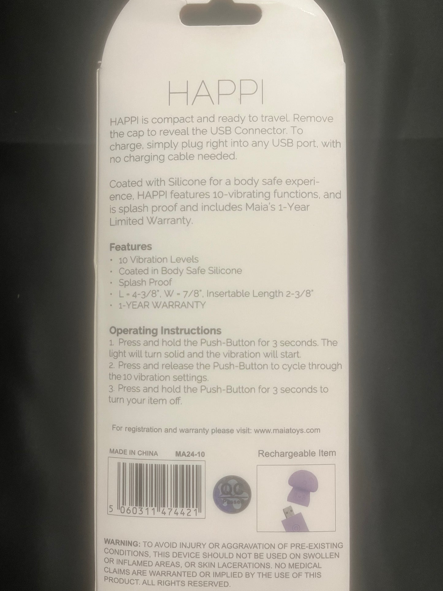 Maia Happi Mushroom Silicone Mini Vibe