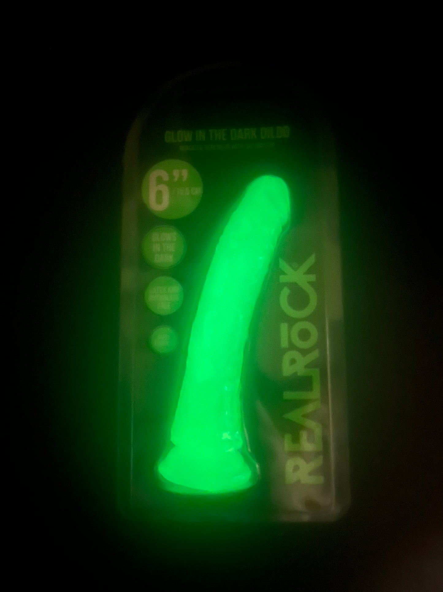 Real Rock 6" Glow Slim Dildo