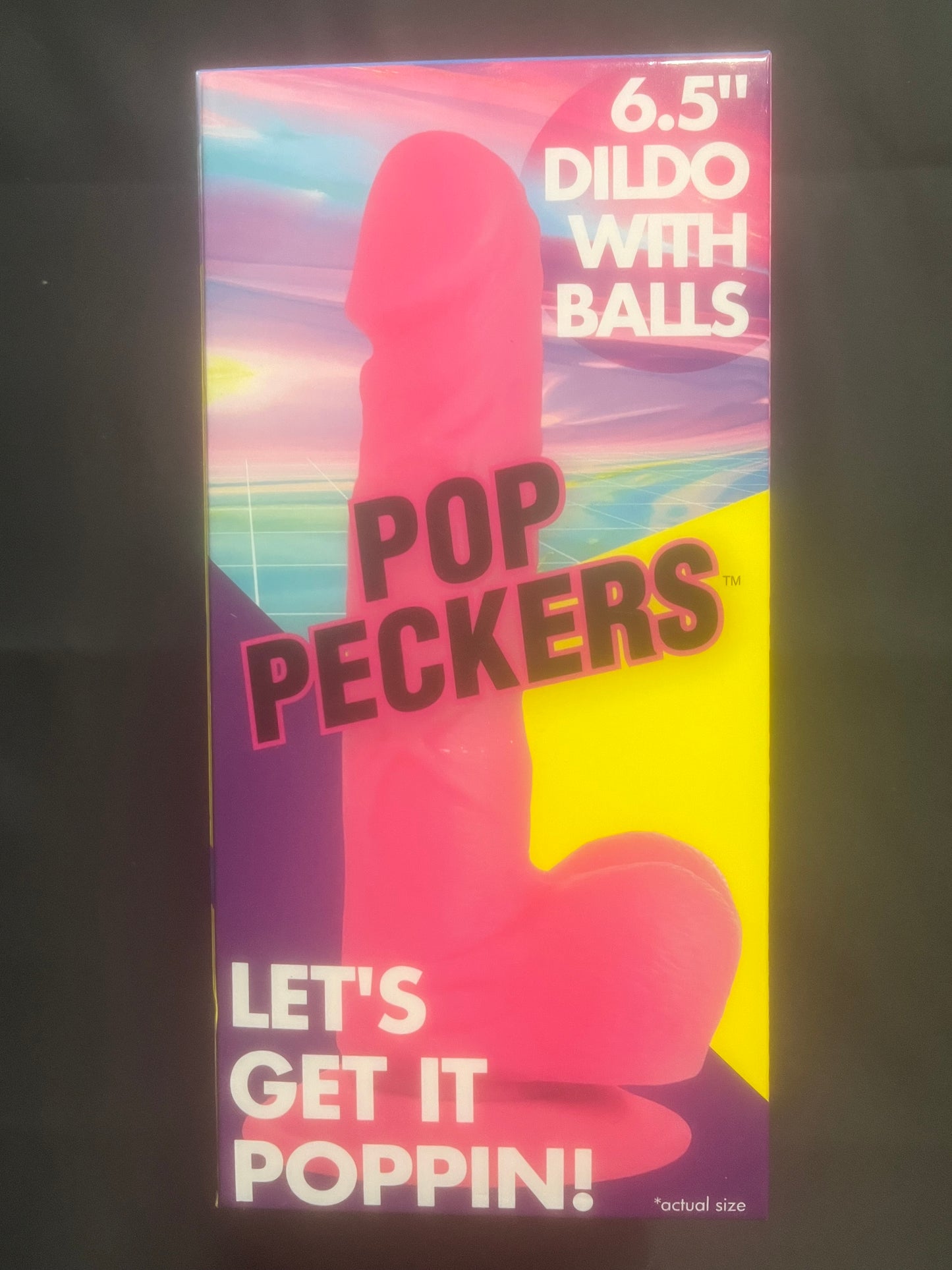 Pop Peckers 6.5 Inch Ballsy Dildo in Pink