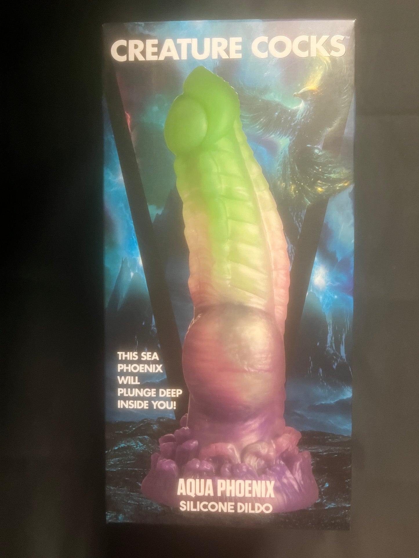 Creature Cocks Aqua Phoenix Dildo